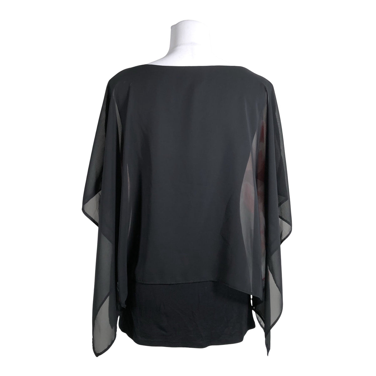 Unisex Wallis - Lühikeste käistega pluus, suurus 40 - Must (2)