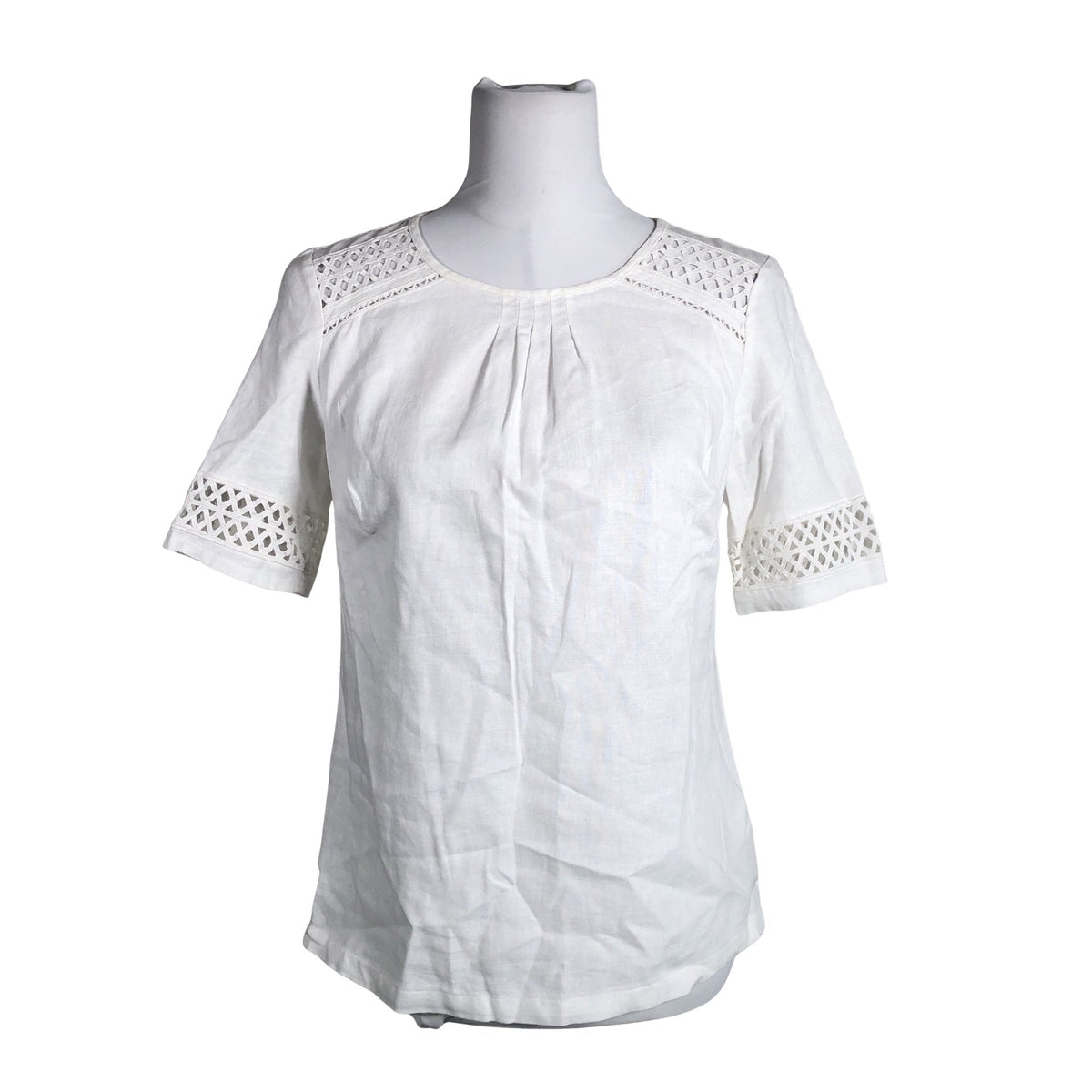 Unisex Marks&Spencer - Lühikeste käistega pluus, suurus 36 - Valge (1)