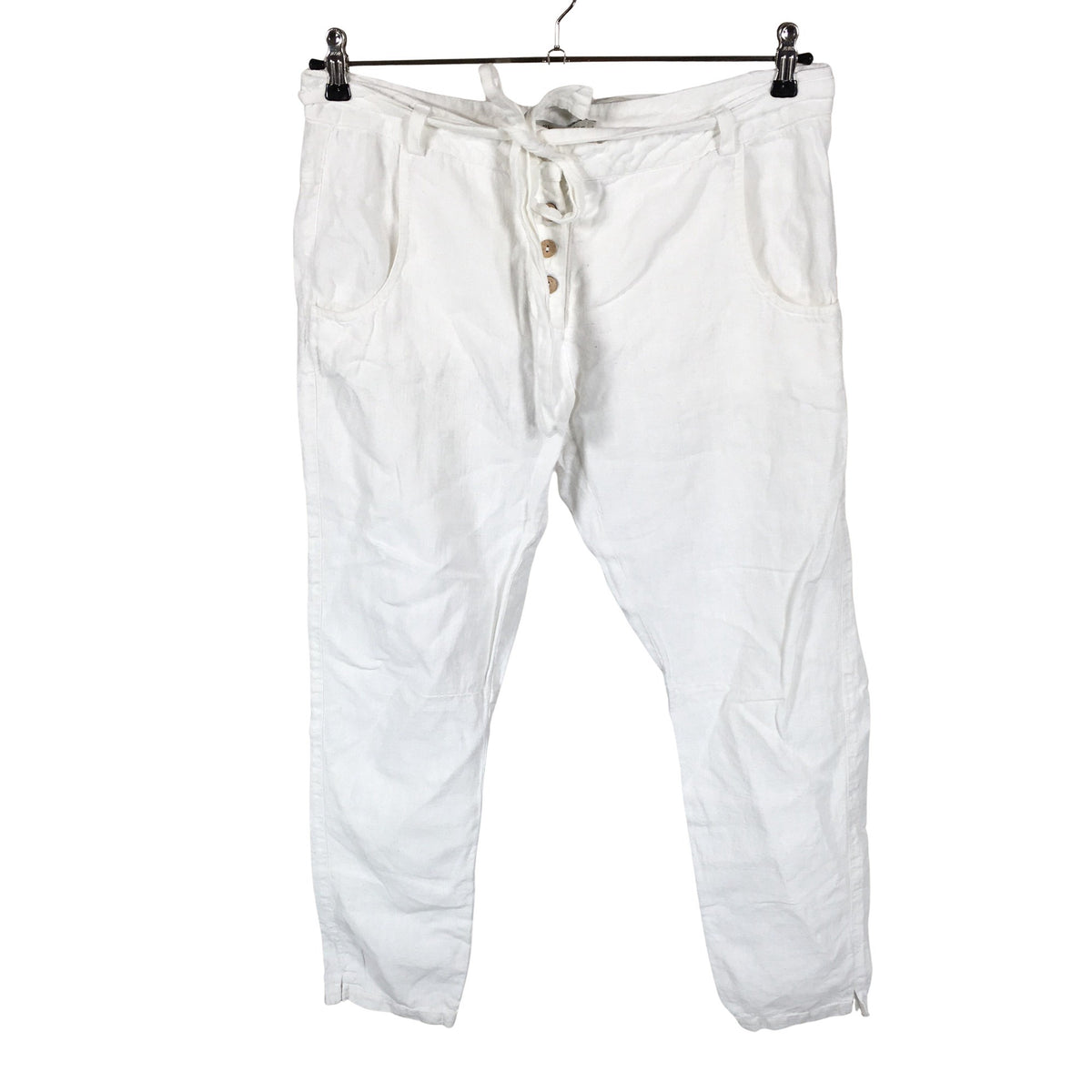 Unisex By Pia's Design - Mittevenivad püksid, suurus 40 - Valge (1)