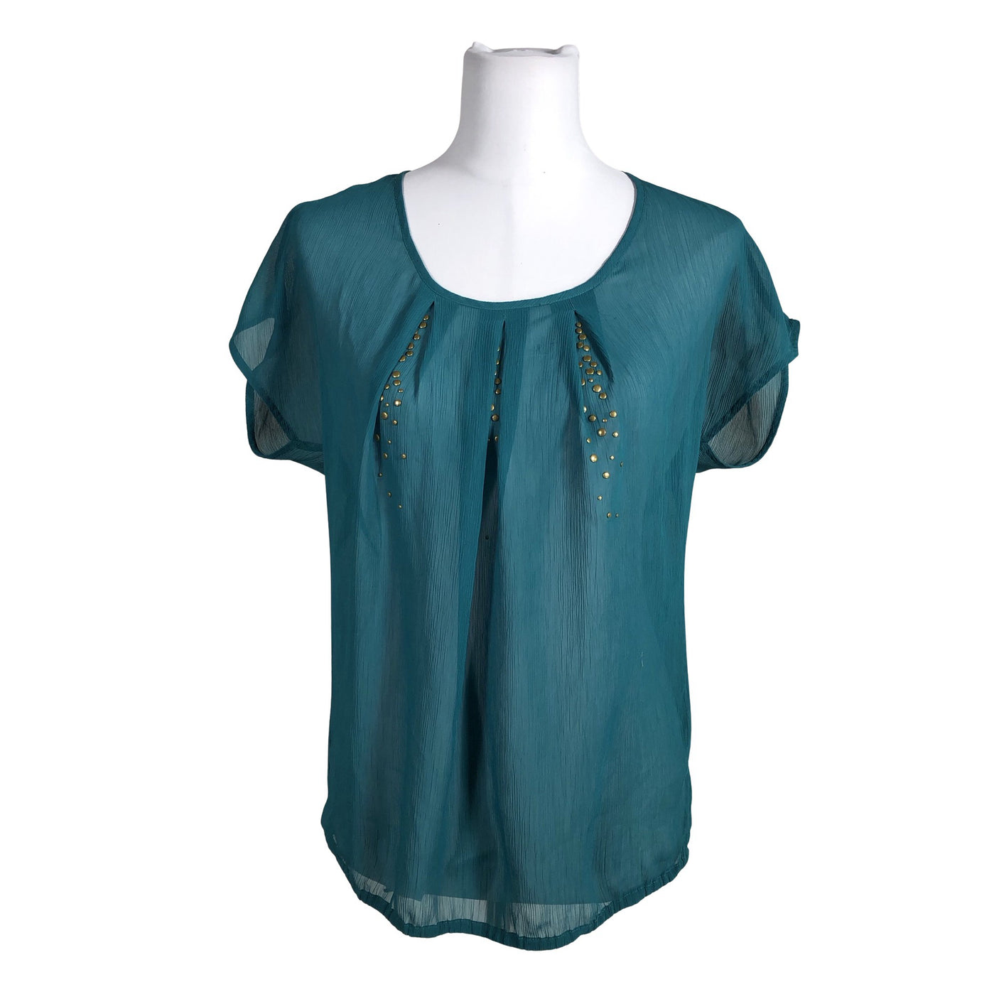 Unisex Esprit - Lühikeste käistega pluus, suurus 34 - Roheline (1)