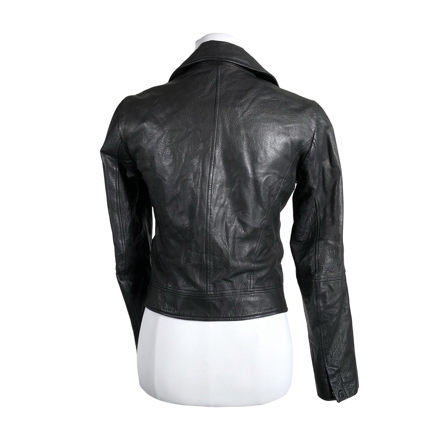 Unisex Massimo Dutti - Nahktagi, suurus 34 - Must (3)