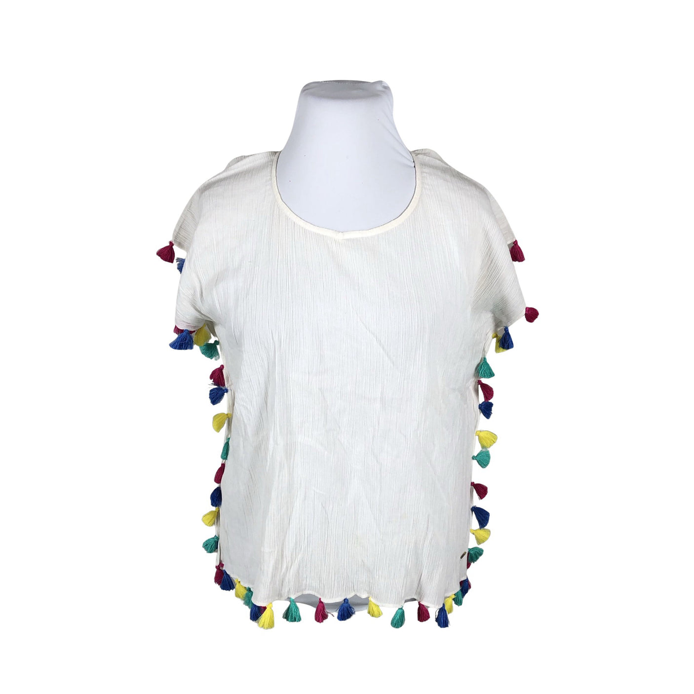 Unisex Capo - Lühikeste käistega pluus, suurus 42 - Looduslik valge (1)