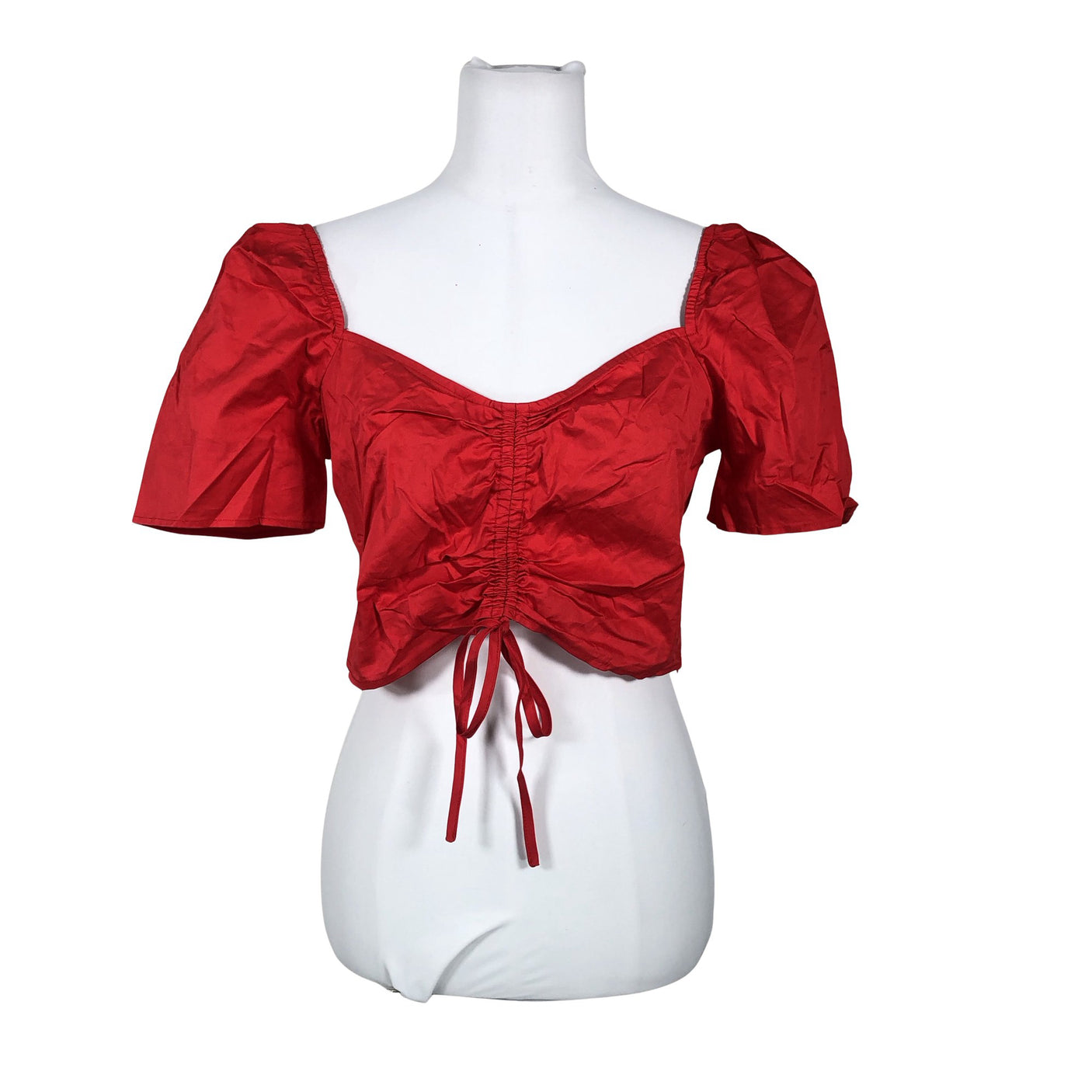 Unisex Glamorous - Lühikeste käistega pluus, suurus 40 - Punane (1)