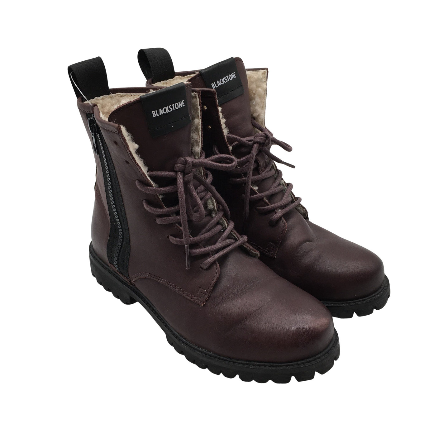 Unisex Blackstone - Nööridega saapad, suurus 38 - Veinipunane (2)