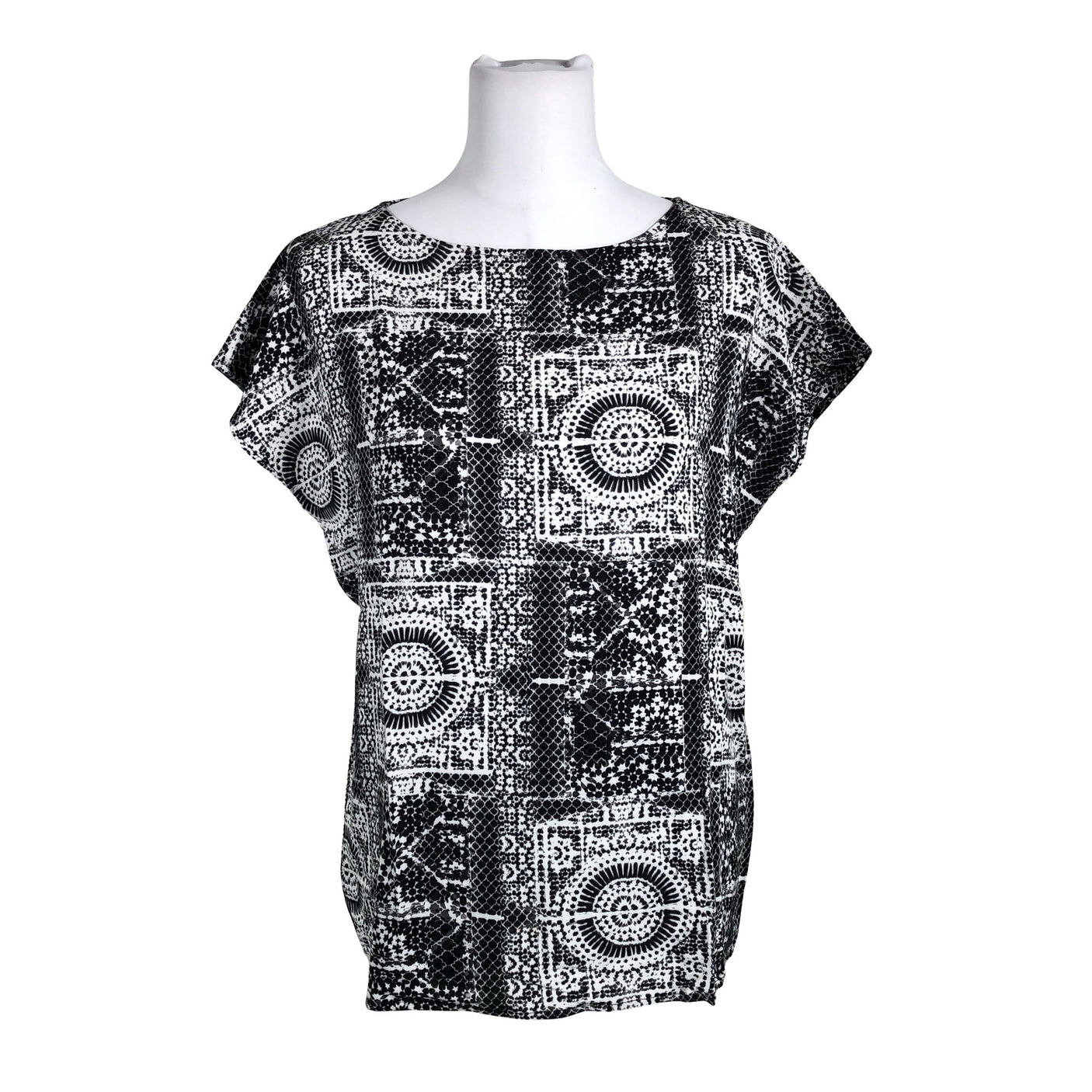 Unisex Trendy Line - Lühikeste käistega pluus, suurus 40 - Hall (1)