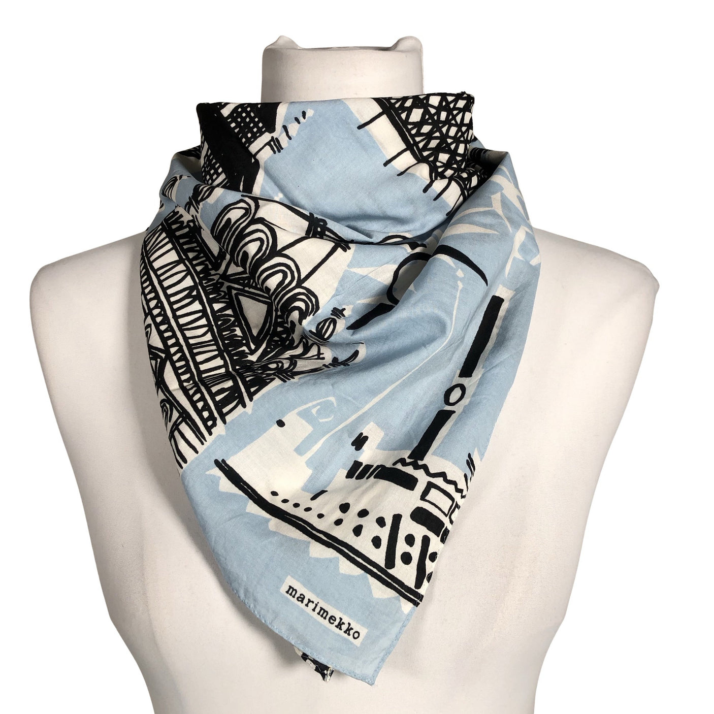 Unisex Marimekko - Õhuke sall, suurus Mini - Helesinine (1)