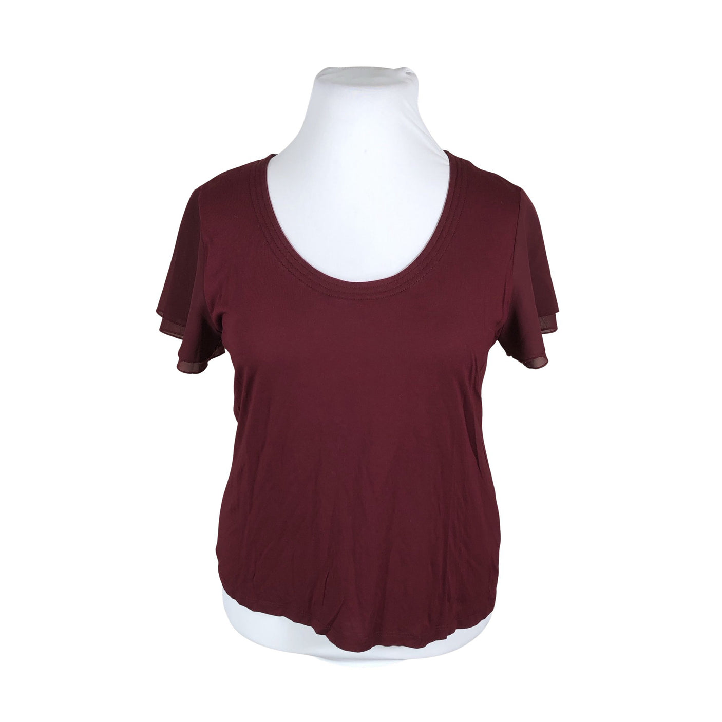 Unisex Comma - T-särk, suurus 44 - Veinipunane (1)