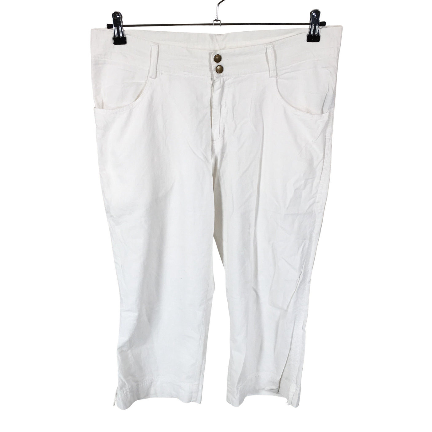 Unisex Ann Miller - Mittevenivad poolpikad püksid, suurus 42 - Valge (1)