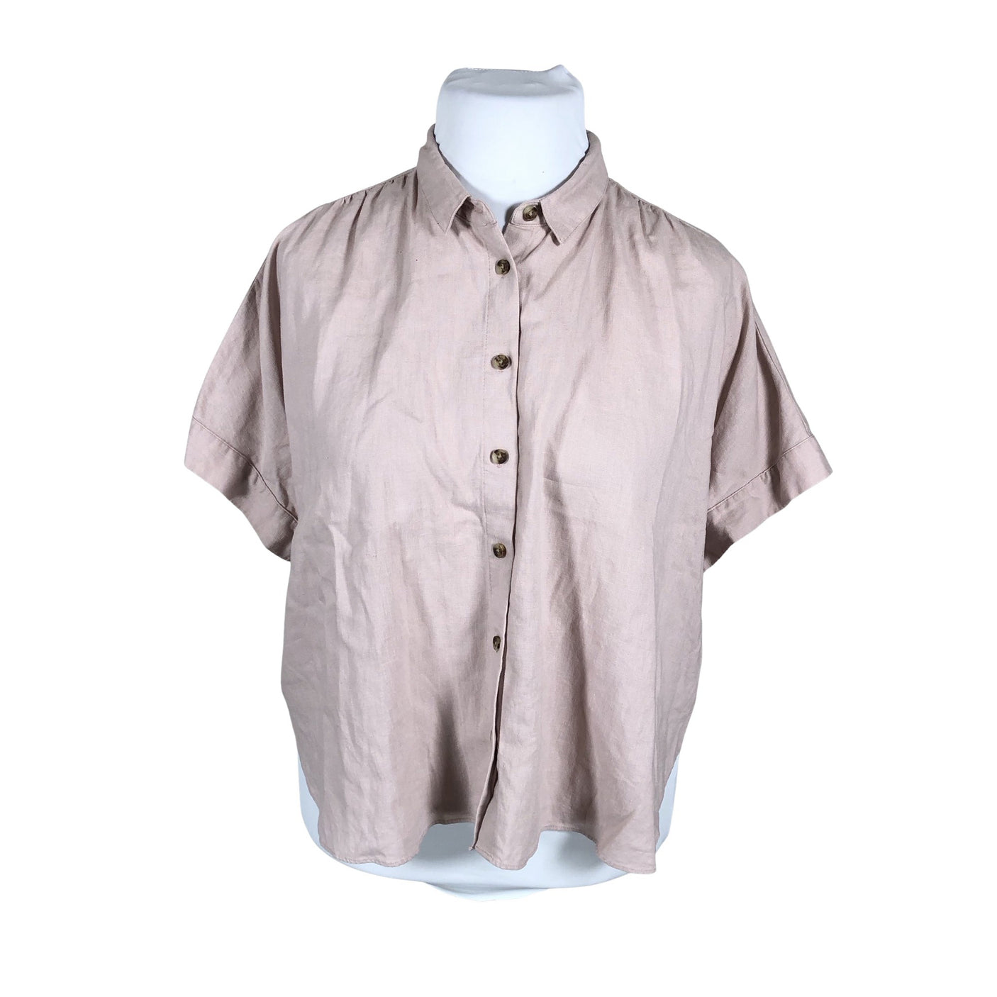 Unisex Madewell - Lühikeste käistega pluus, suurus 44 - Heleroosa (1)