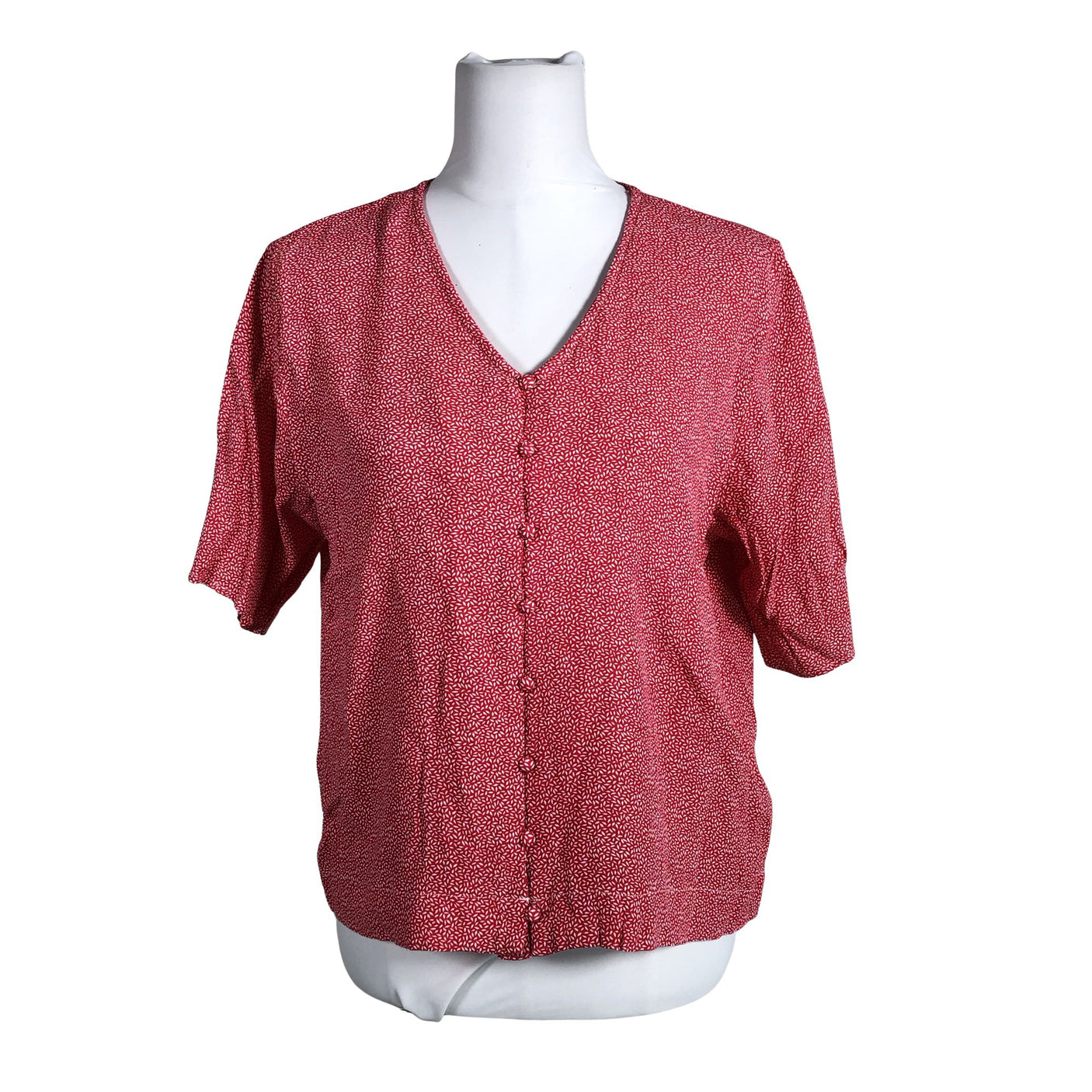 Unisex My Essential Wardrobe - Lühikeste käistega pluus, suurus 40 - Punane (1)