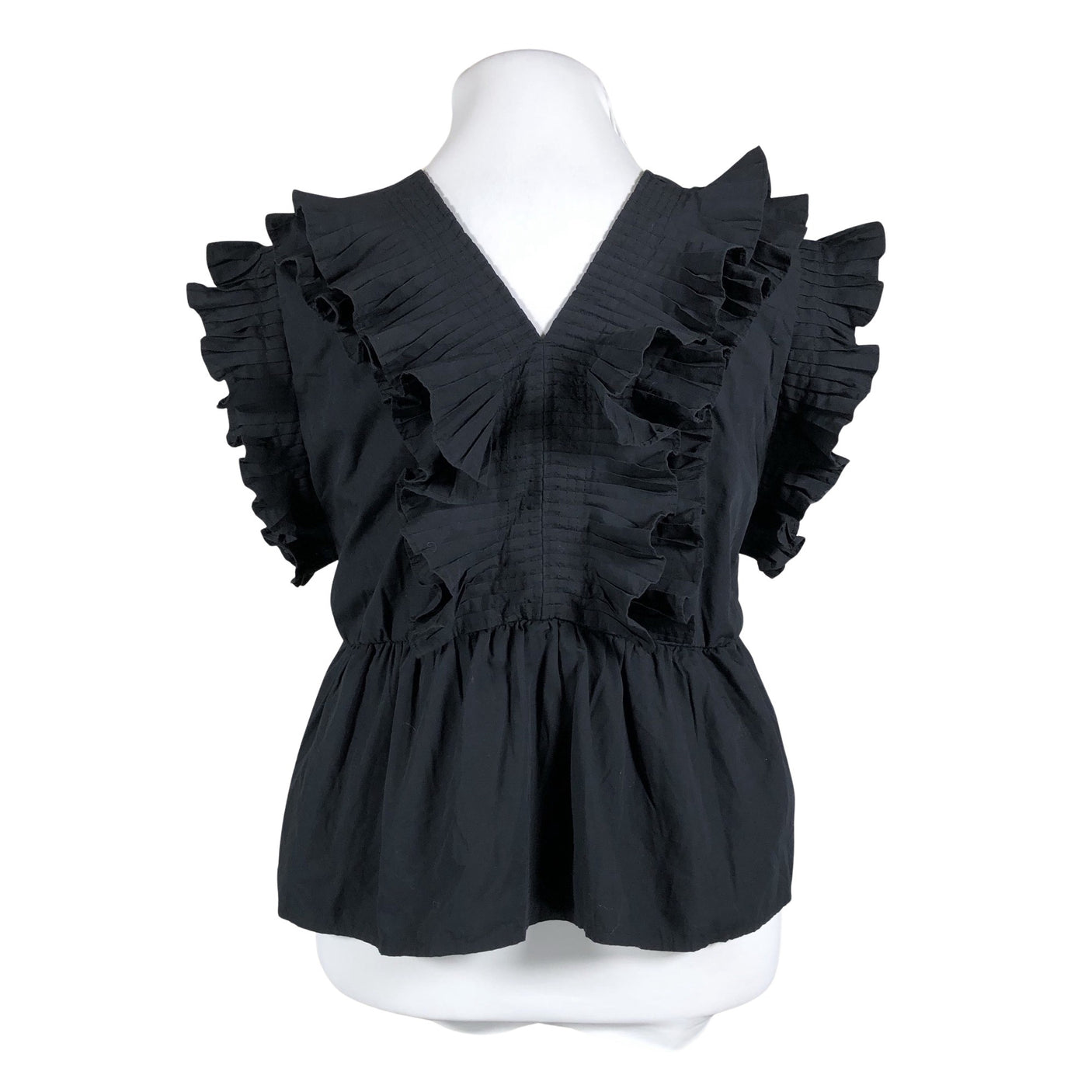 Unisex Y.A.S - Lühikeste käistega pluus, suurus 42 - Must (2)