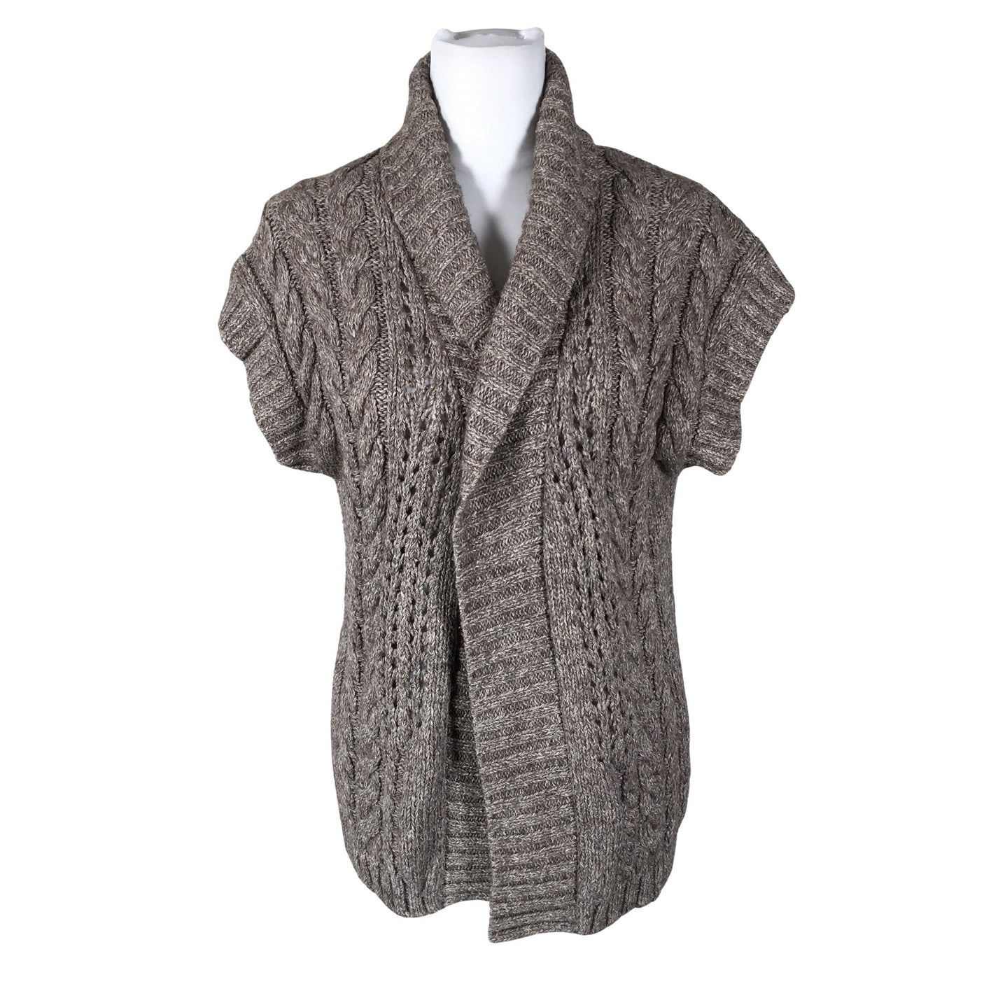 Unisex Massimo Dutti - Kootud vest, suurus 40 - Pruun (1)