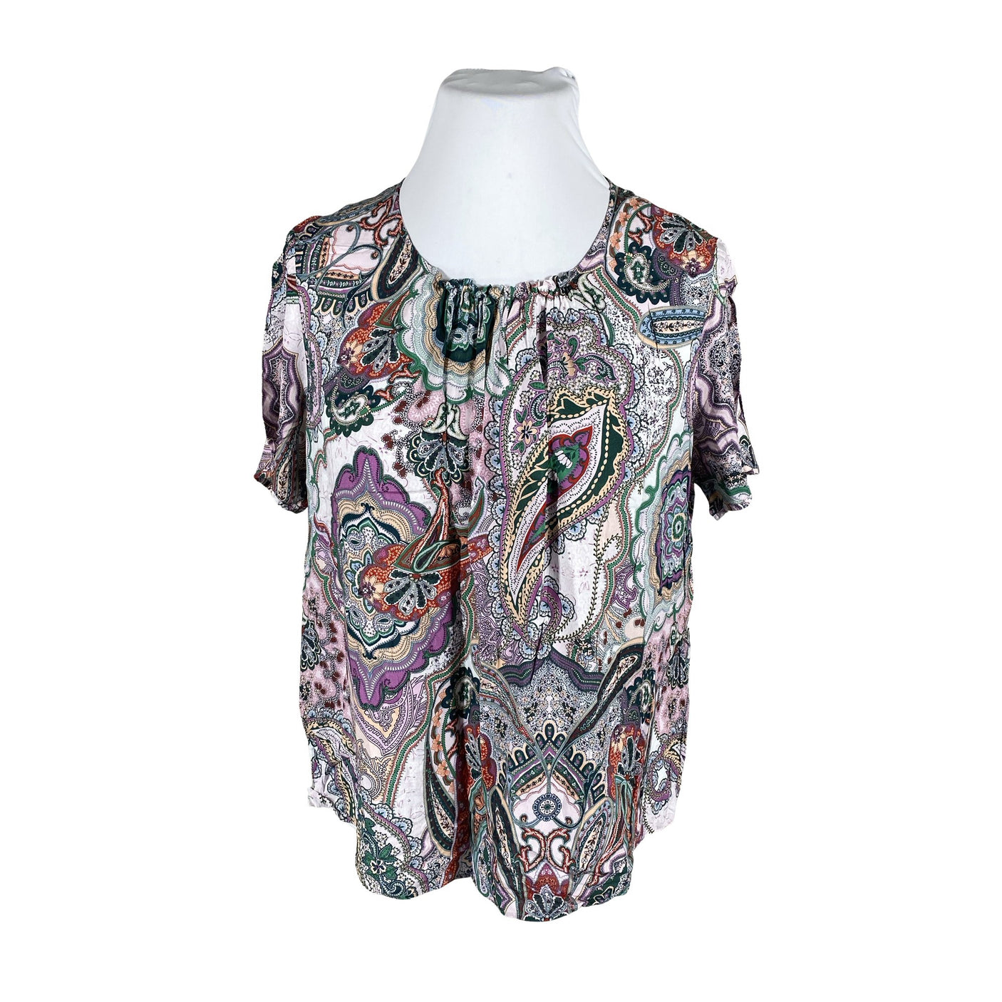 Unisex Gerry Weber - Lühikeste käistega pluus, suurus 46 - Lilla (1)