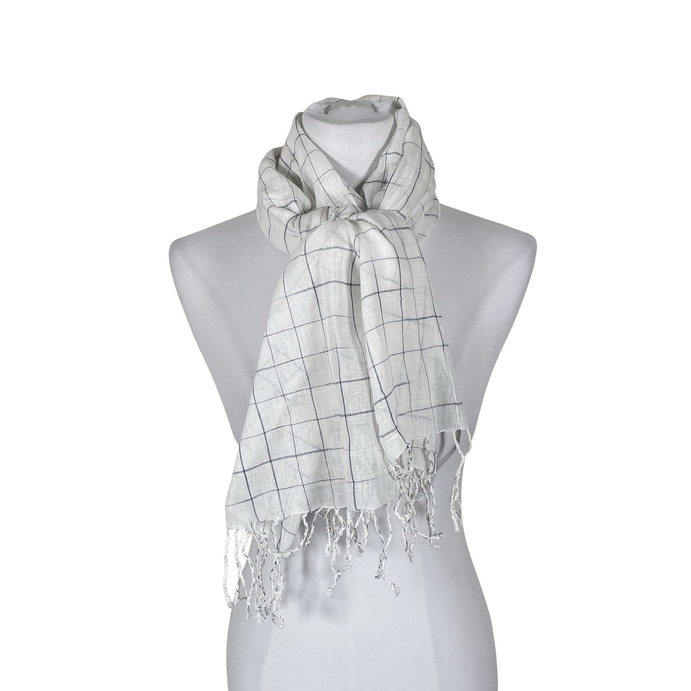 Unisex A+more - Õhuke sall, suurus Midi - Valge (1)