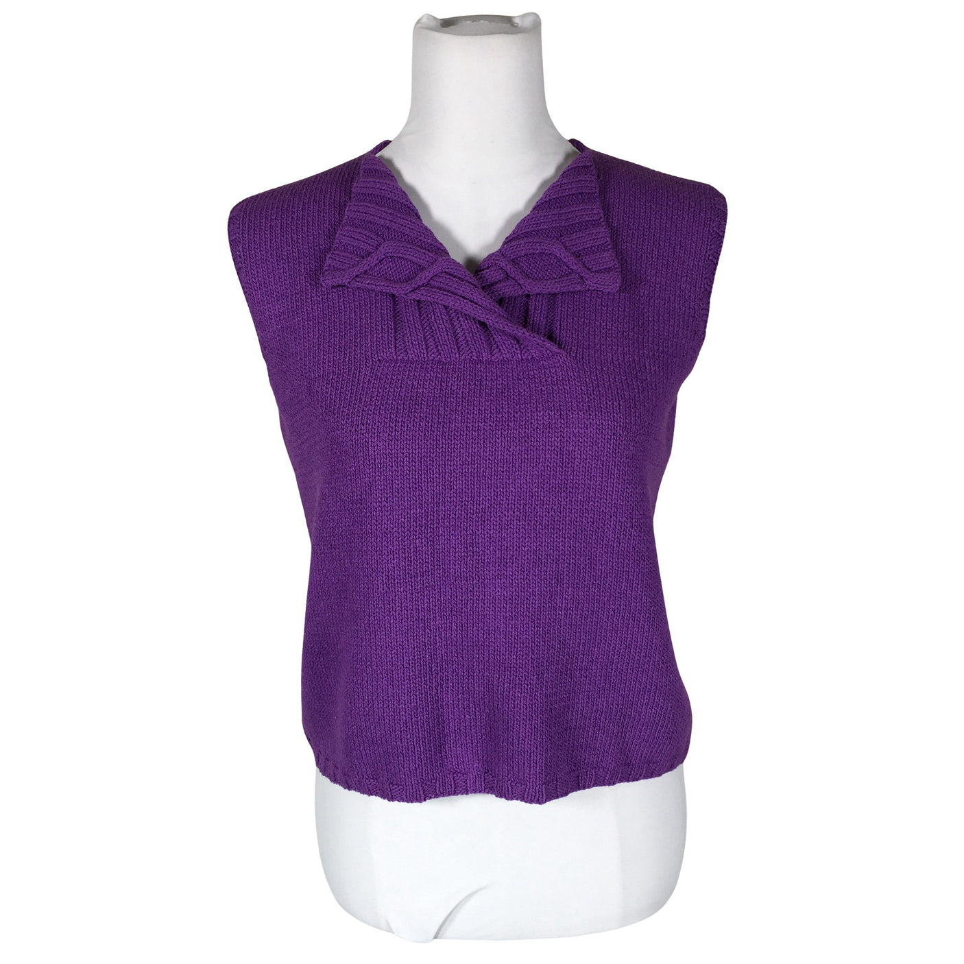 Unisex Handmade - Kootud vest, suurus 38 - Lilla (1)