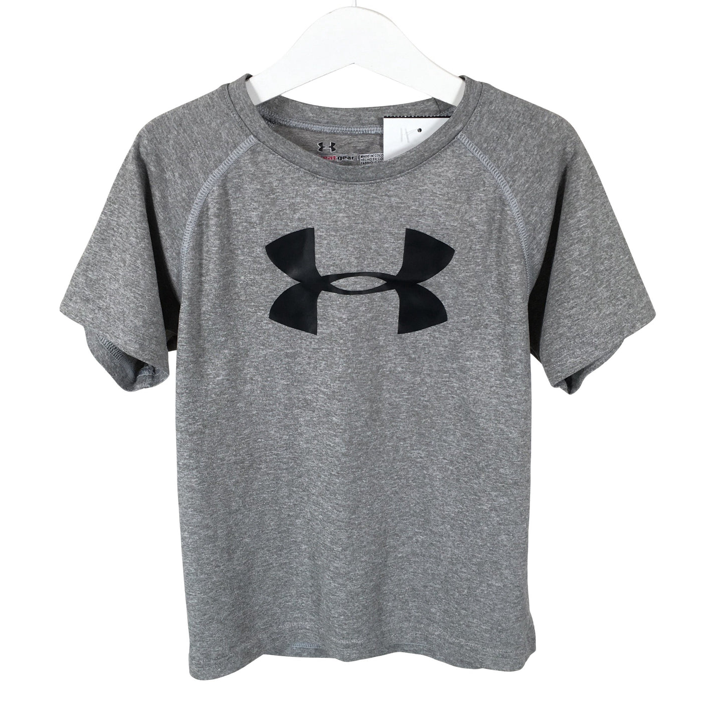 Unisex Under Armour - Spordisärk, lühikesed käised, suurus 110 - 116 - Hall (1)