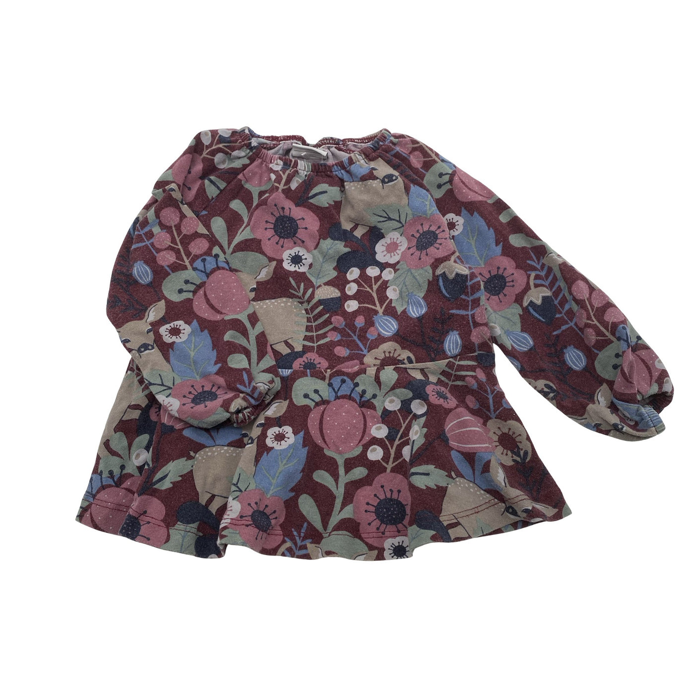 Unisex Polarn O. Pyret - Trikotaažist tuunika, suurus 80 - 86 - Veinipunane (1)