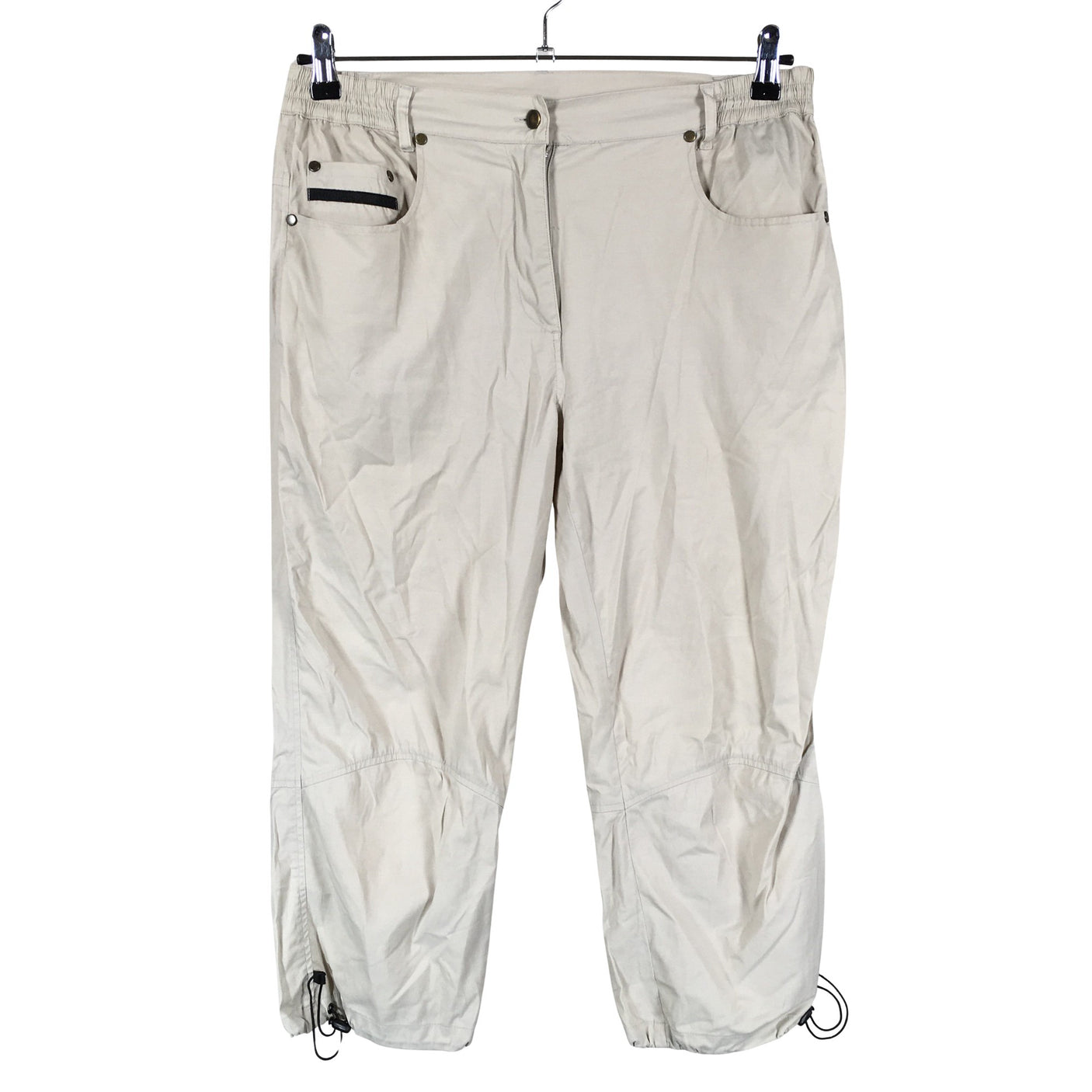 Unisex Jap sports - Mittevenivad poolpikad püksid, suurus 40 - Beige (1)