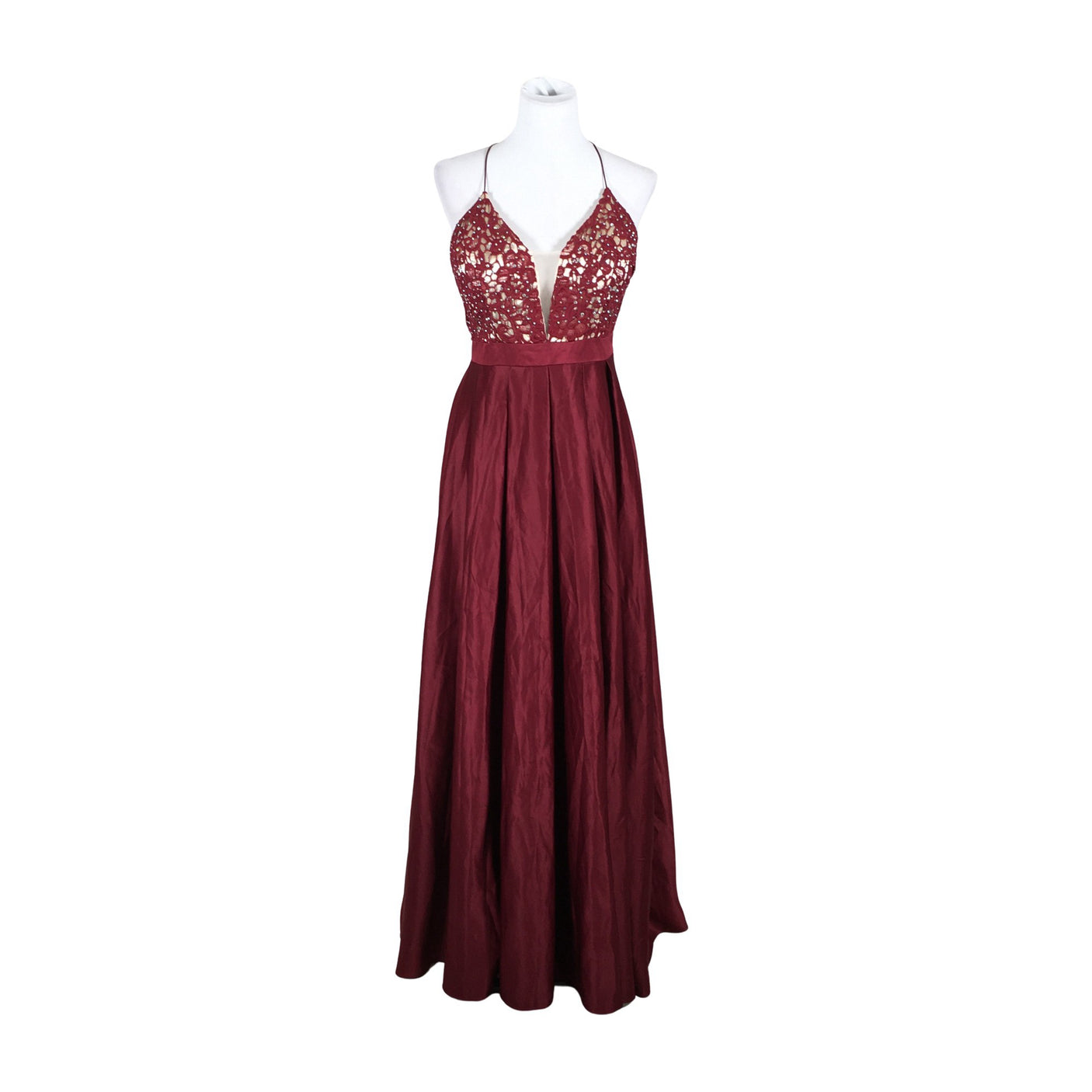 Unisex Eva & Lola - Õhtukleit, suurus 40 - Veinipunane (1)
