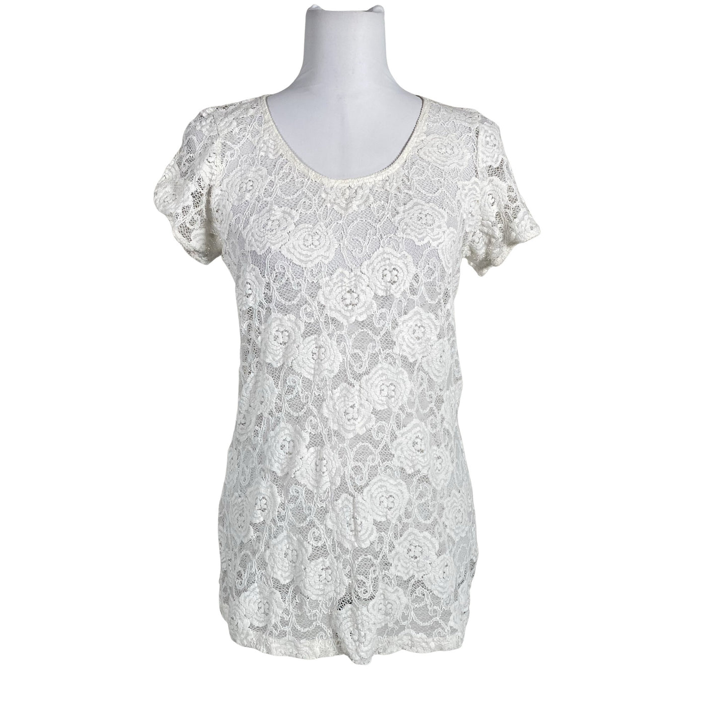Unisex Andiata - Lühikeste käistega pluus, suurus 40 - Valge (1)