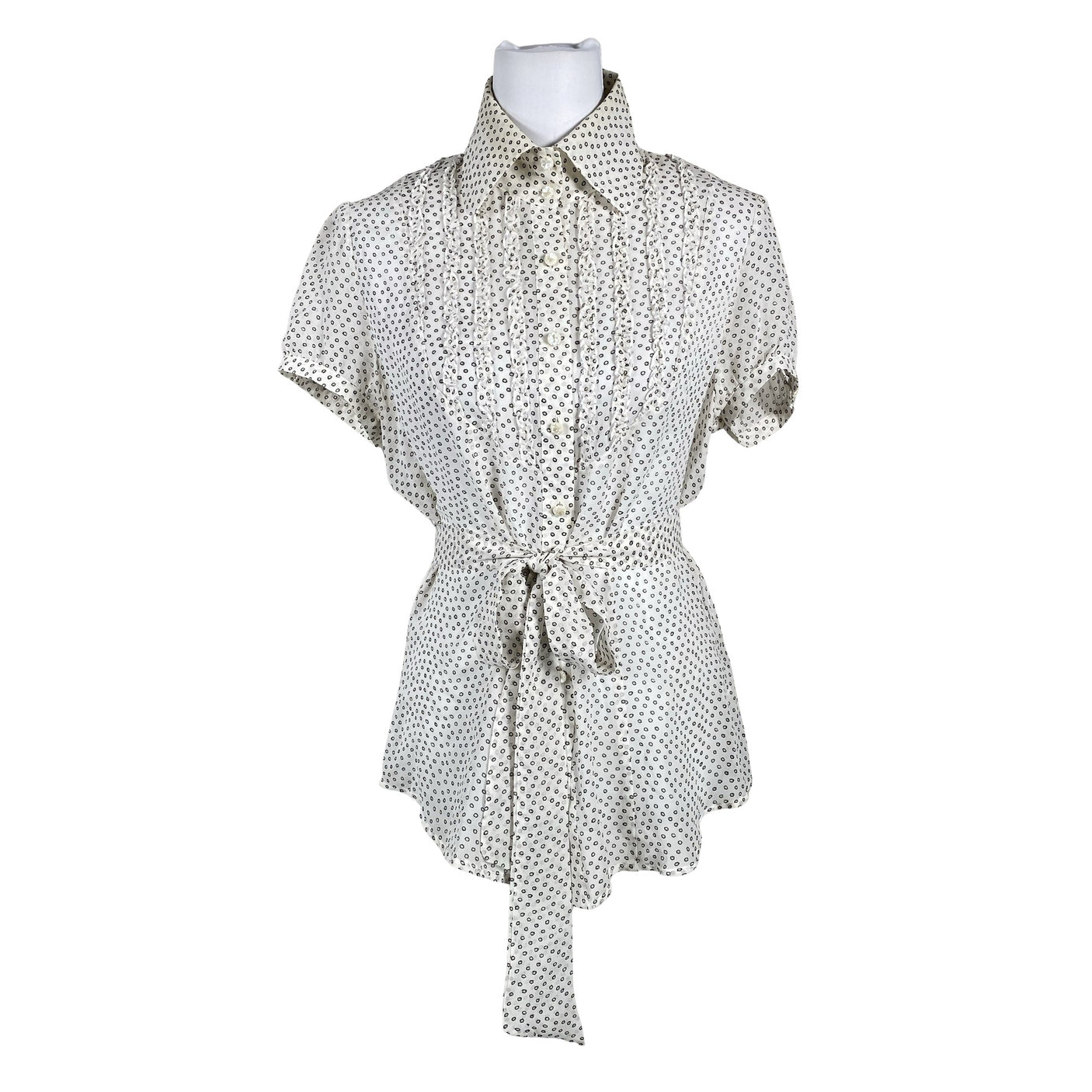 Unisex Andiata - Lühikeste käistega pluus, suurus 40 - Valge (1)