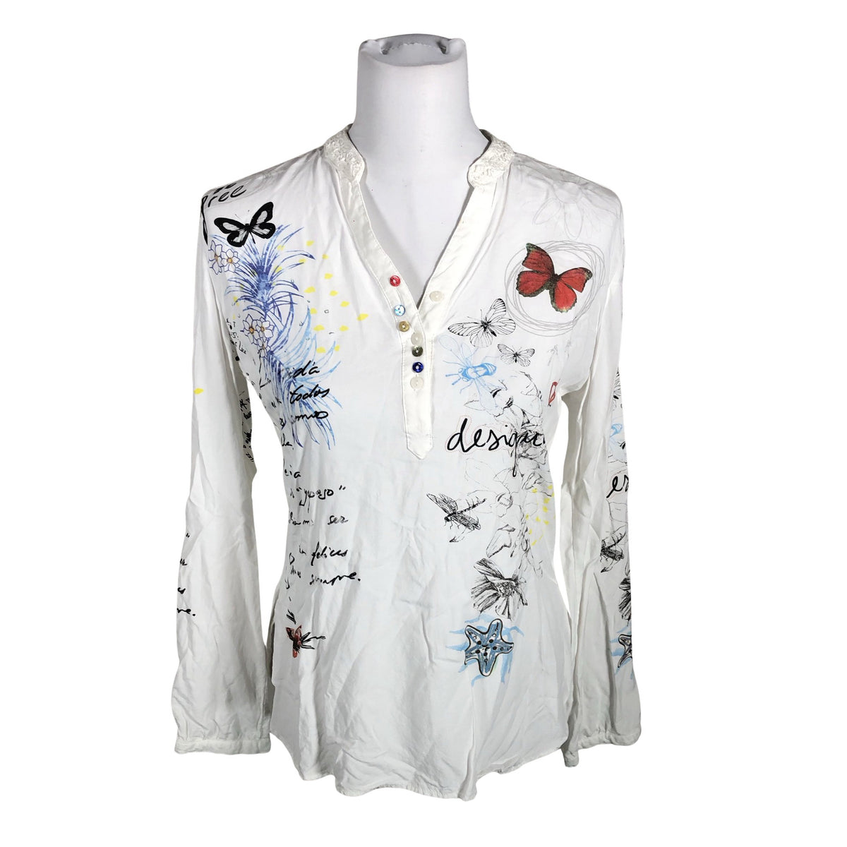 Unisex Desigual - Pluus, suurus 38 - Valge (1)