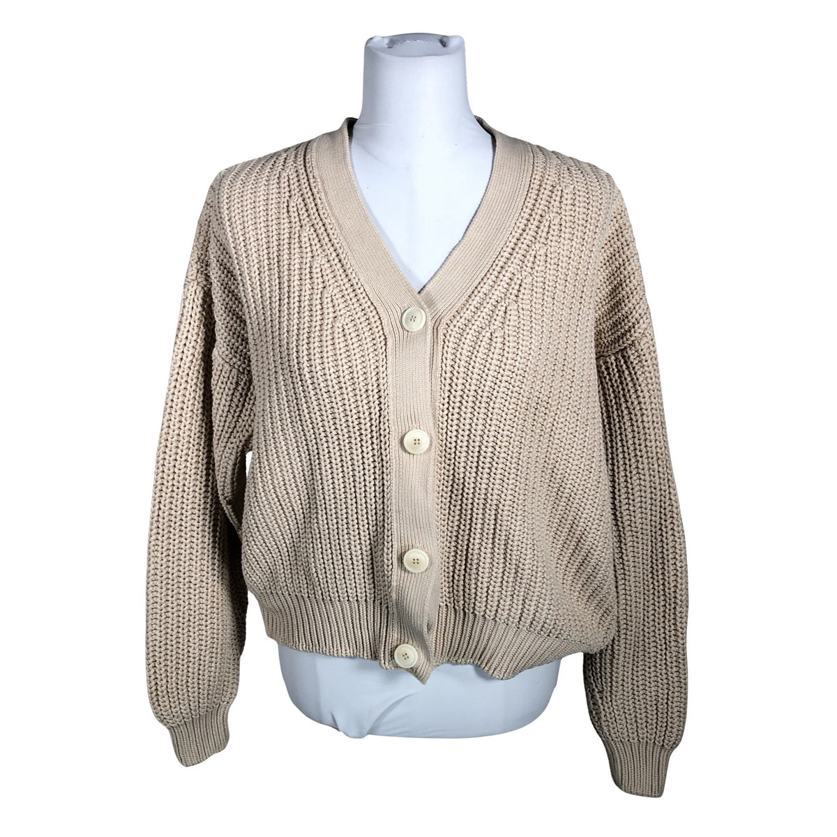 Unisex Twothirds - Kardigan, suurus 40 - Beige (1)