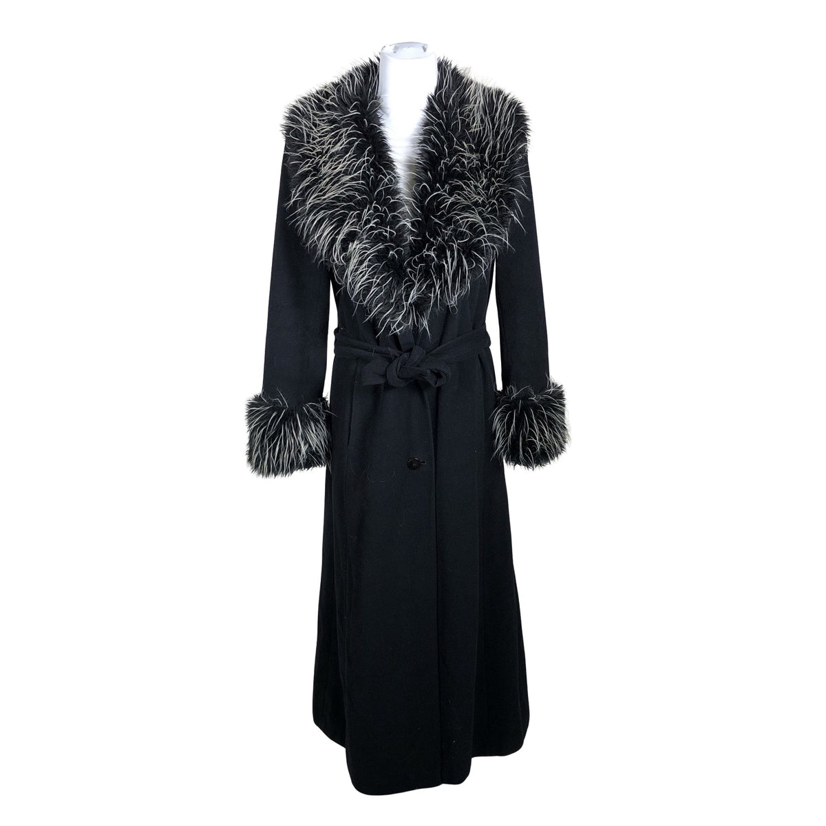 Unisex Menuetto - Kunstkarusnahast mantel, suurus 36 - Must (1)
