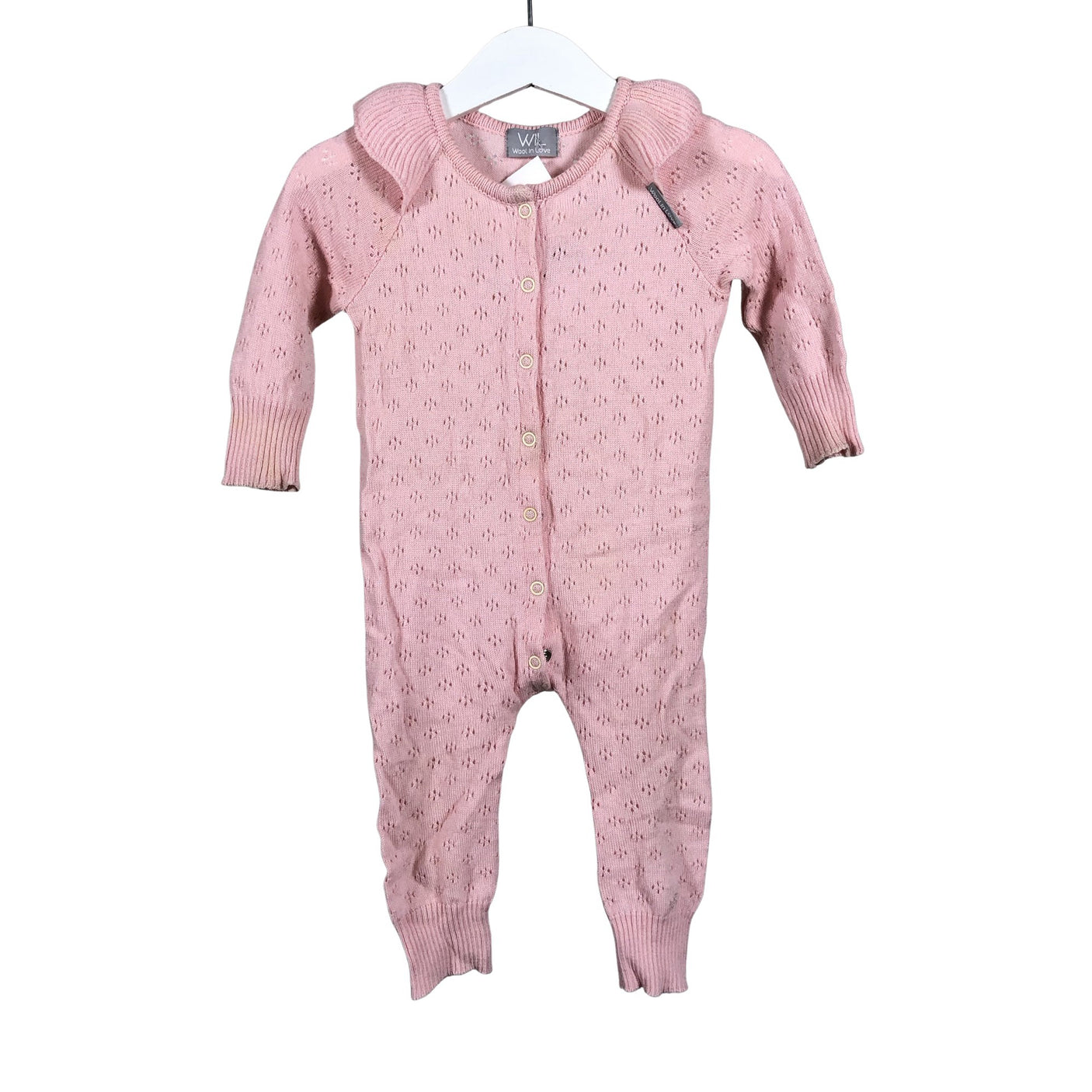 Unisex Wool In Love - Pükskostüüm, suurus 68 - 74 - Heleroosa (1)