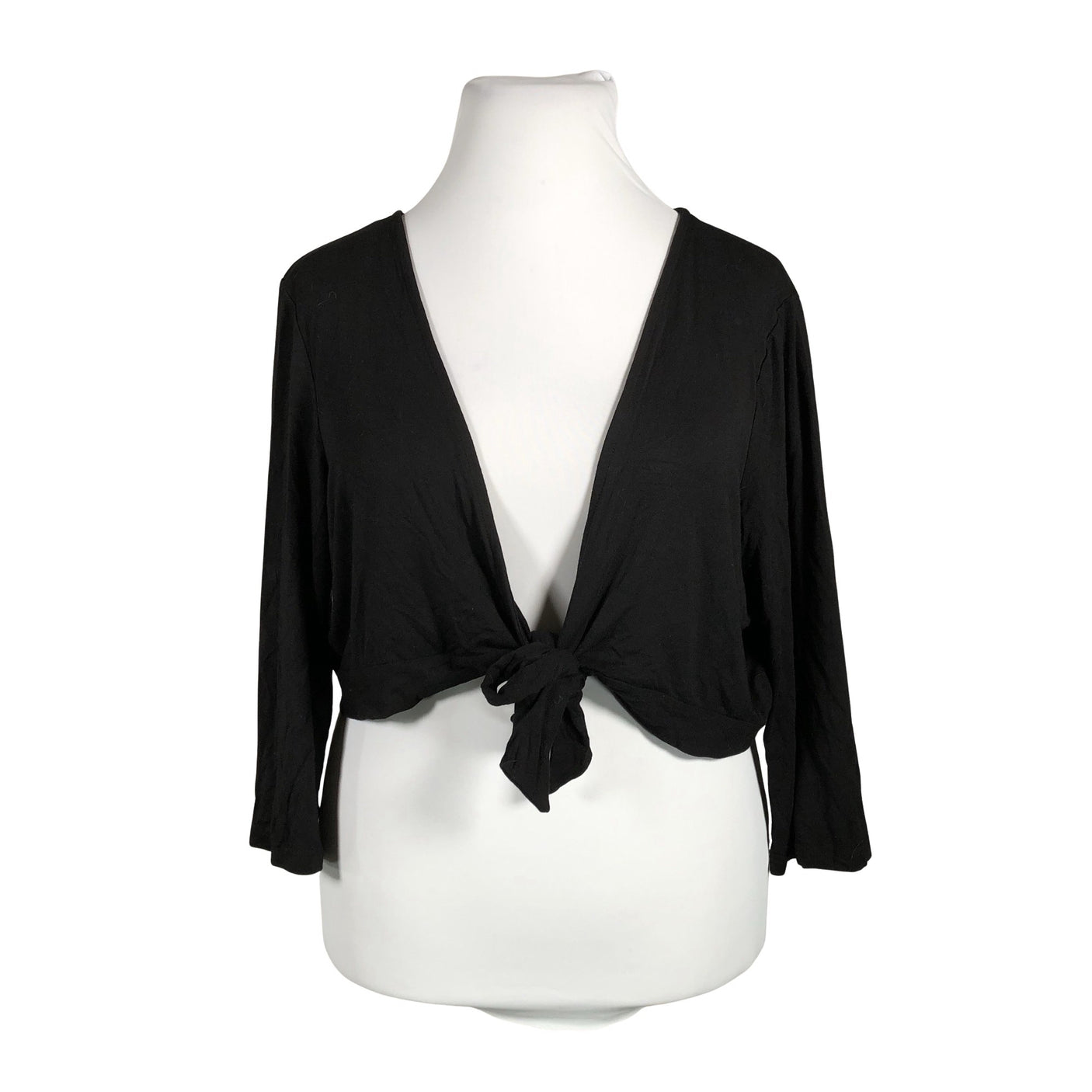Unisex Zizzi - Trikotaažist boolero, suurus 46 - Must (1)