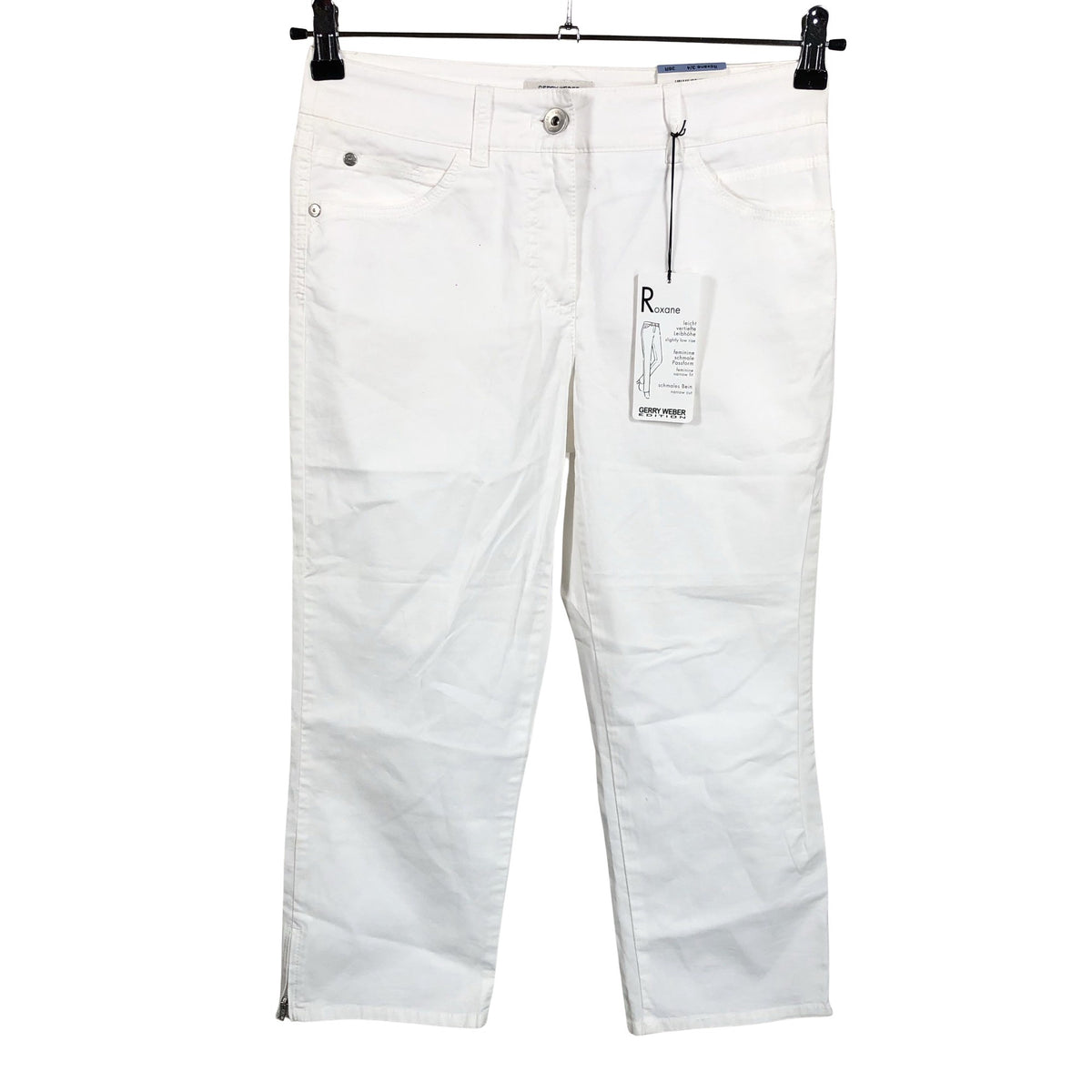 Unisex Gerry Weber - Teksast poolpikad püksid, suurus 36 - Valge (1)