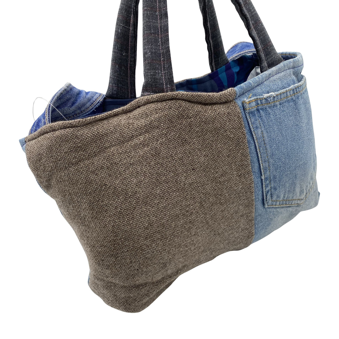 Unisex Handmade - Käekott, suurus Midi - Sinine (3)