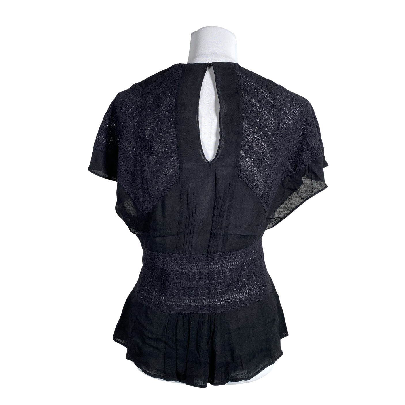 Unisex IRO - Lühikeste käistega pluus, suurus 36 - Must (2)