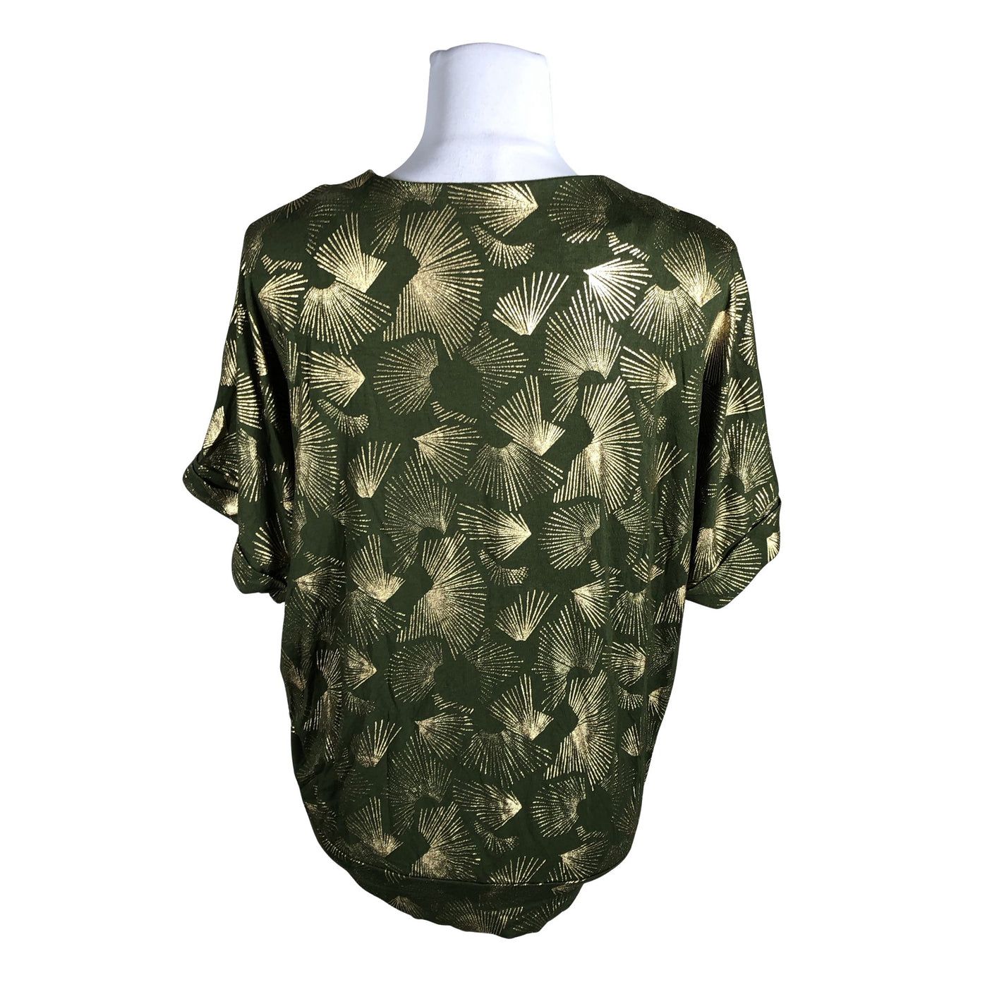 Unisex Biba - Lühikeste käistega pluus, suurus 40 - Roheline (2)