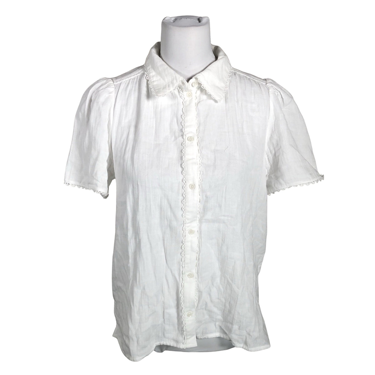 Unisex ME+EM - Lühikeste käistega pluus, suurus 40 - Valge (1)