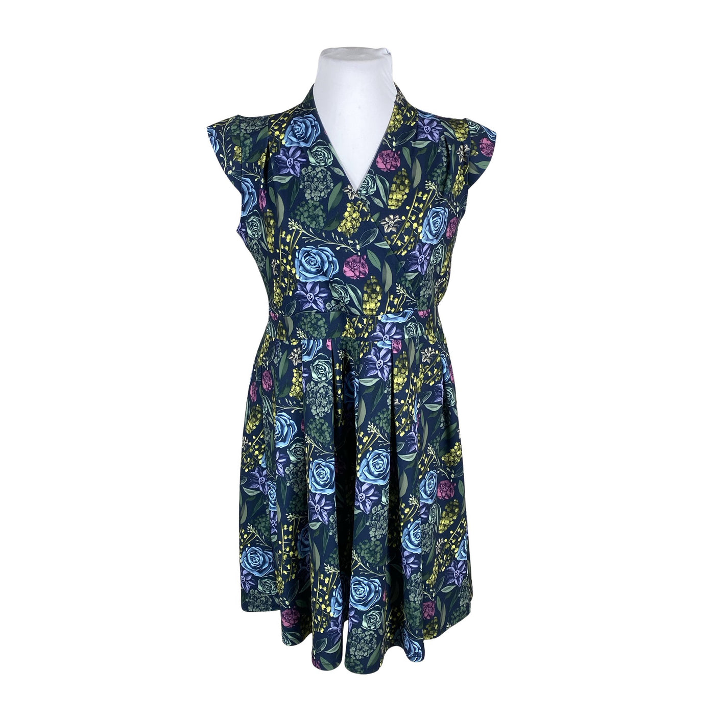 Unisex Lady Vintage - Trikotaažist kleit, suurus 46 - Sinine (1)