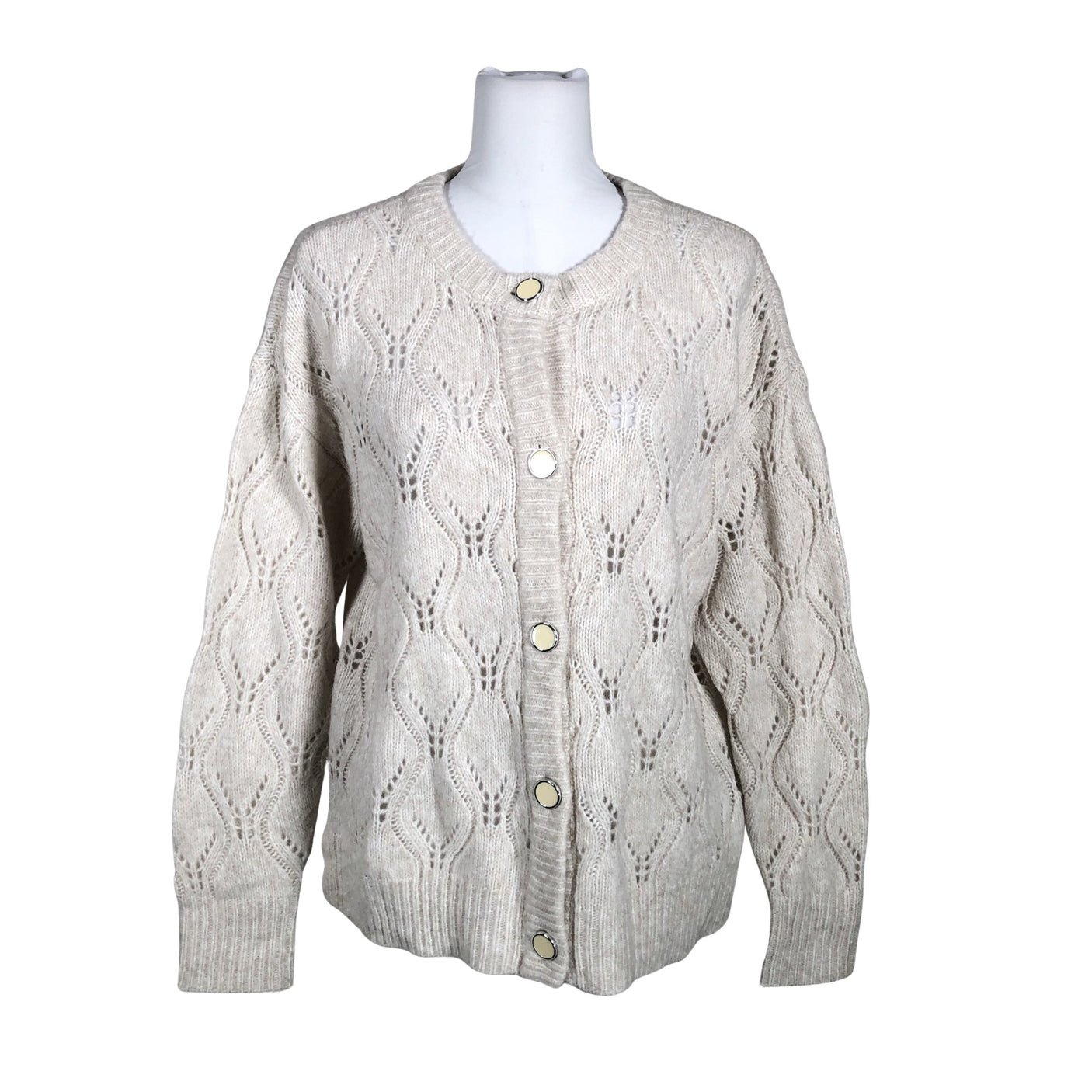 Unisex Fransa - Kardigan, suurus 38 - Beige (1)