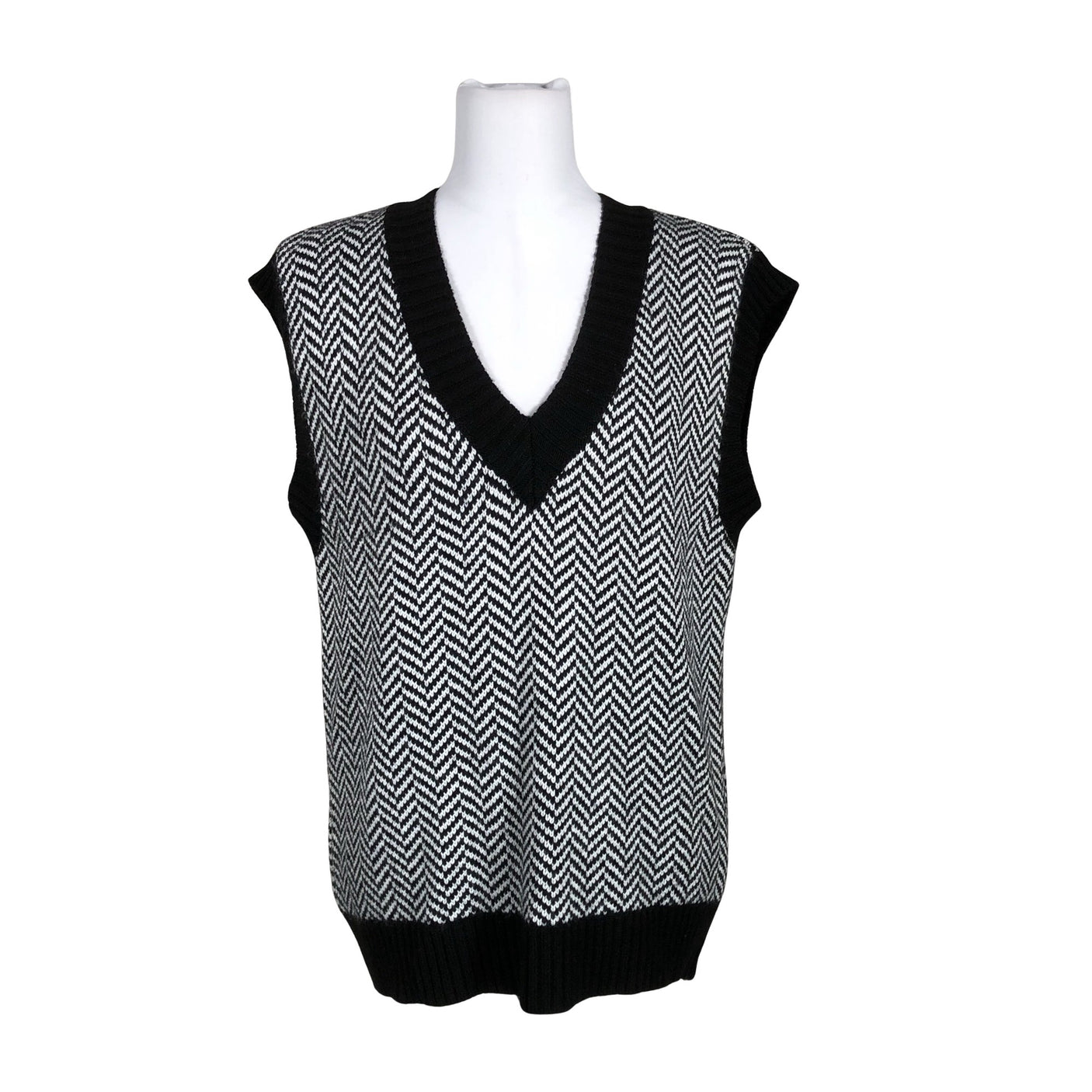 Unisex Na-KD - Kootud vest, suurus 36 - Must (1)