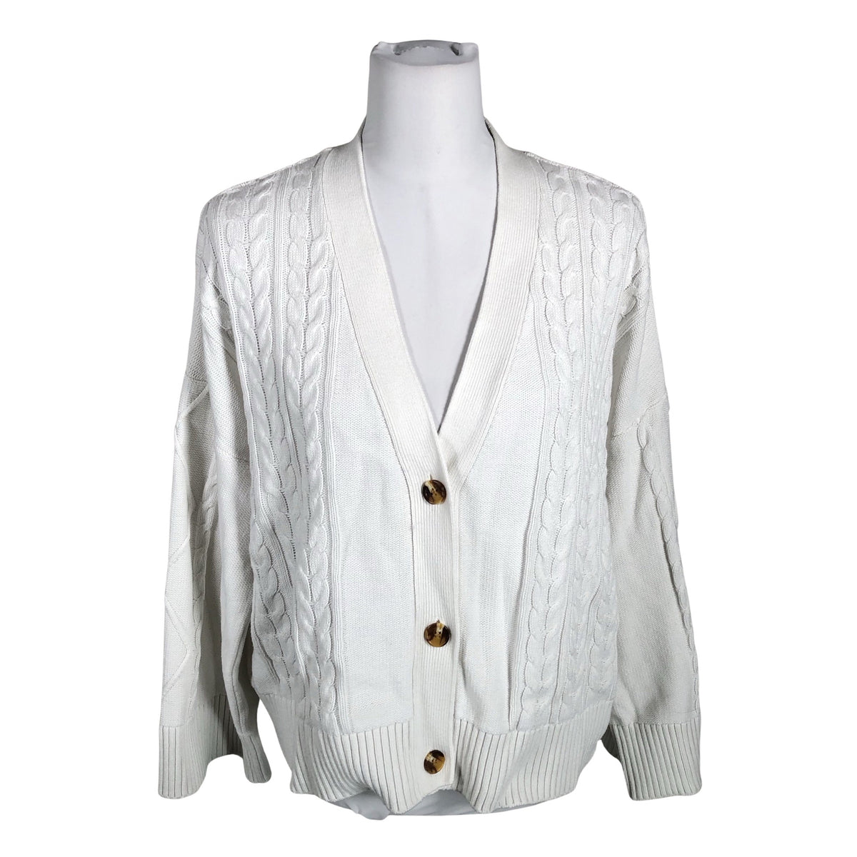 Unisex Nanso - Kardigan, suurus 40 - Valge (1)
