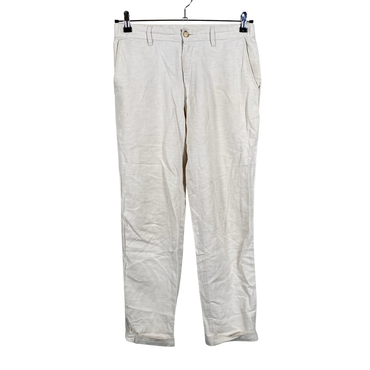 Unisex Uniqlo - Mittevenivad püksid, suurus 36 - Looduslik valge (1)