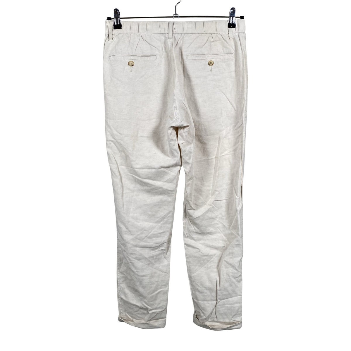 Unisex Uniqlo - Mittevenivad püksid, suurus 36 - Looduslik valge (2)