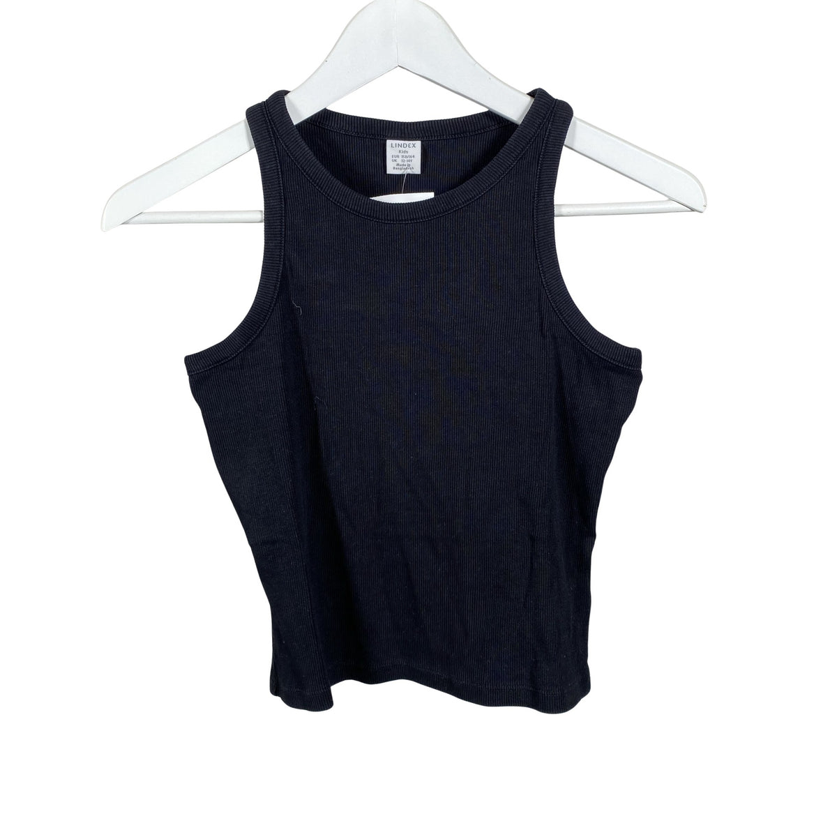 Unisex Lindex - Trikotaažist topp, suurus 158 - 164 - Must (1)