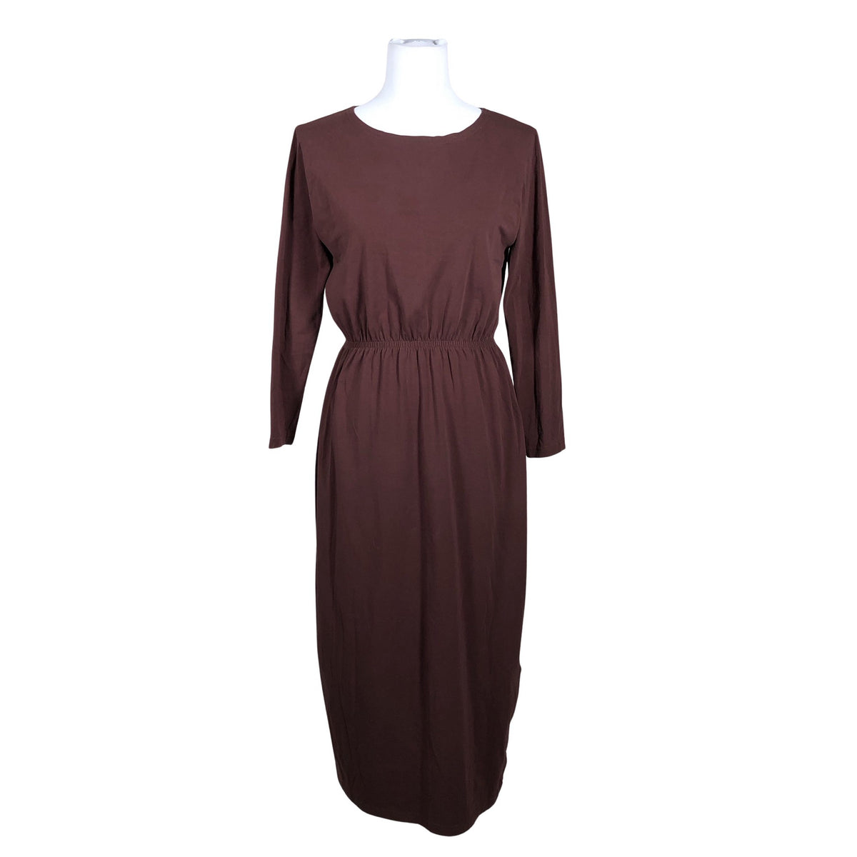 Unisex Puuvillatehdas - Trikotaažist kleit, suurus 38 - Veinipunane (1)