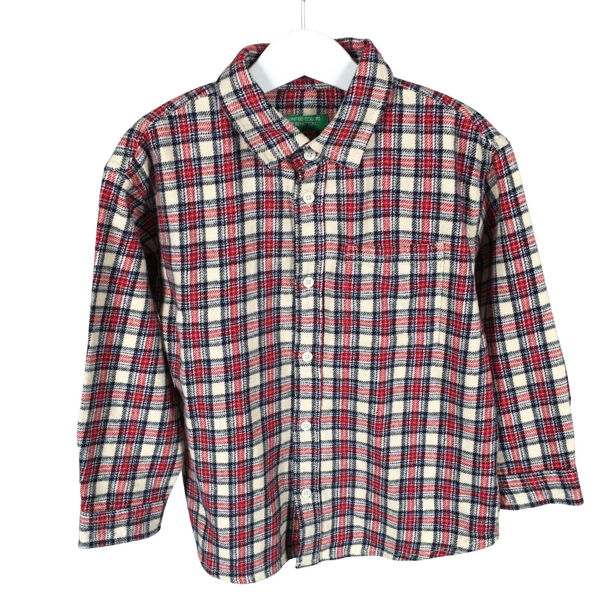 Unisex Benetton - Flanellsärk, suurus 98 - 104 - Beige (1)