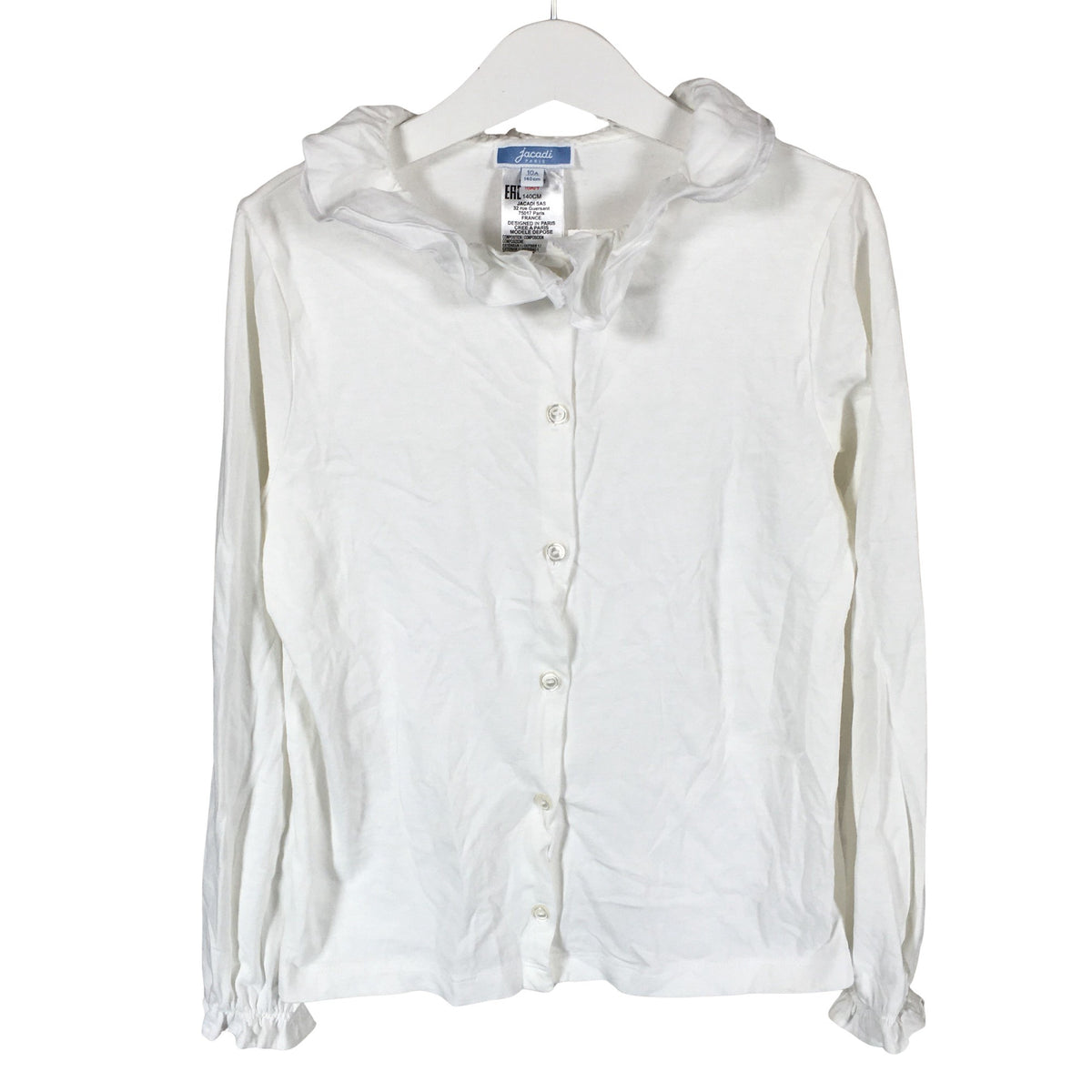 Unisex Jacadi - Trikotaažist pluus, suurus 134 - 140 - Valge (1)