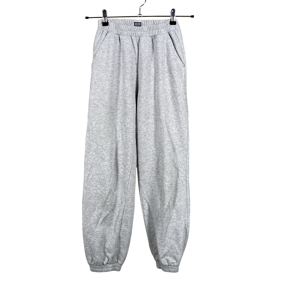 Unisex R-collection - Dressikangast püksid, suurus 34 - Hall (1)