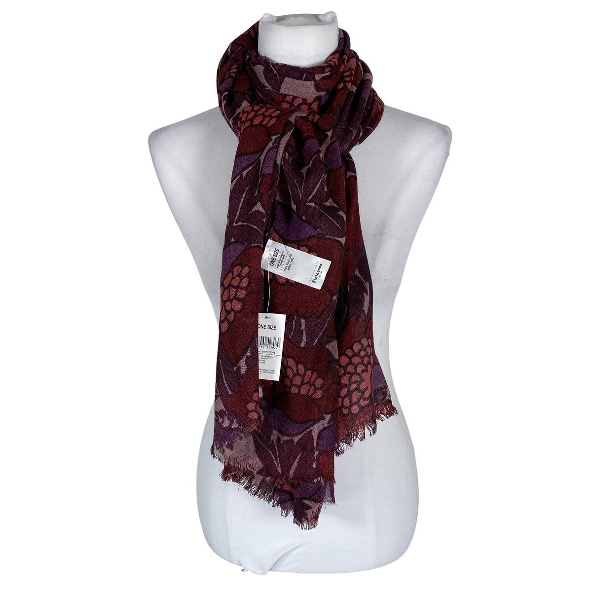 Unisex Finlayson - Õhuke sall, suurus Maxi - Veinipunane (1)