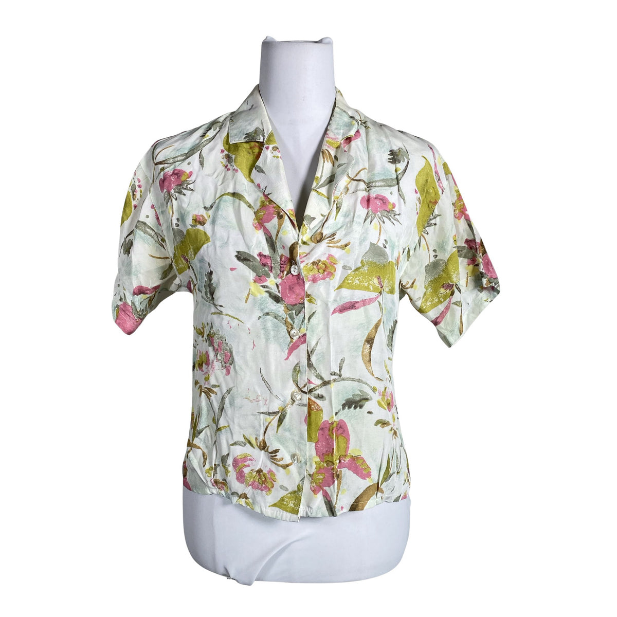 Unisex Anne Fontaine - Lühikeste käistega pluus, suurus 36 - Valge (1)