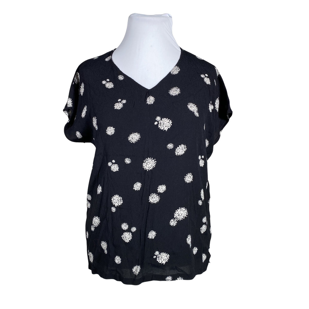 Unisex Jackpot - Lühikeste käistega pluus, suurus 44 - Must (1)
