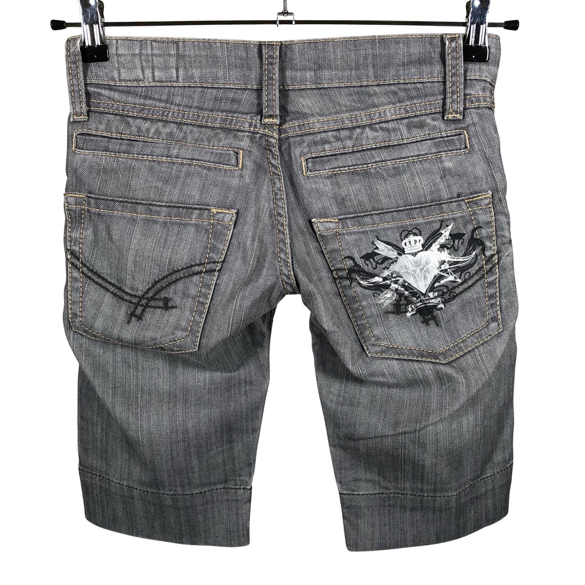 Unisex Indian Rose - Teksast lühikesed püksid, suurus 36 - Hall (2)